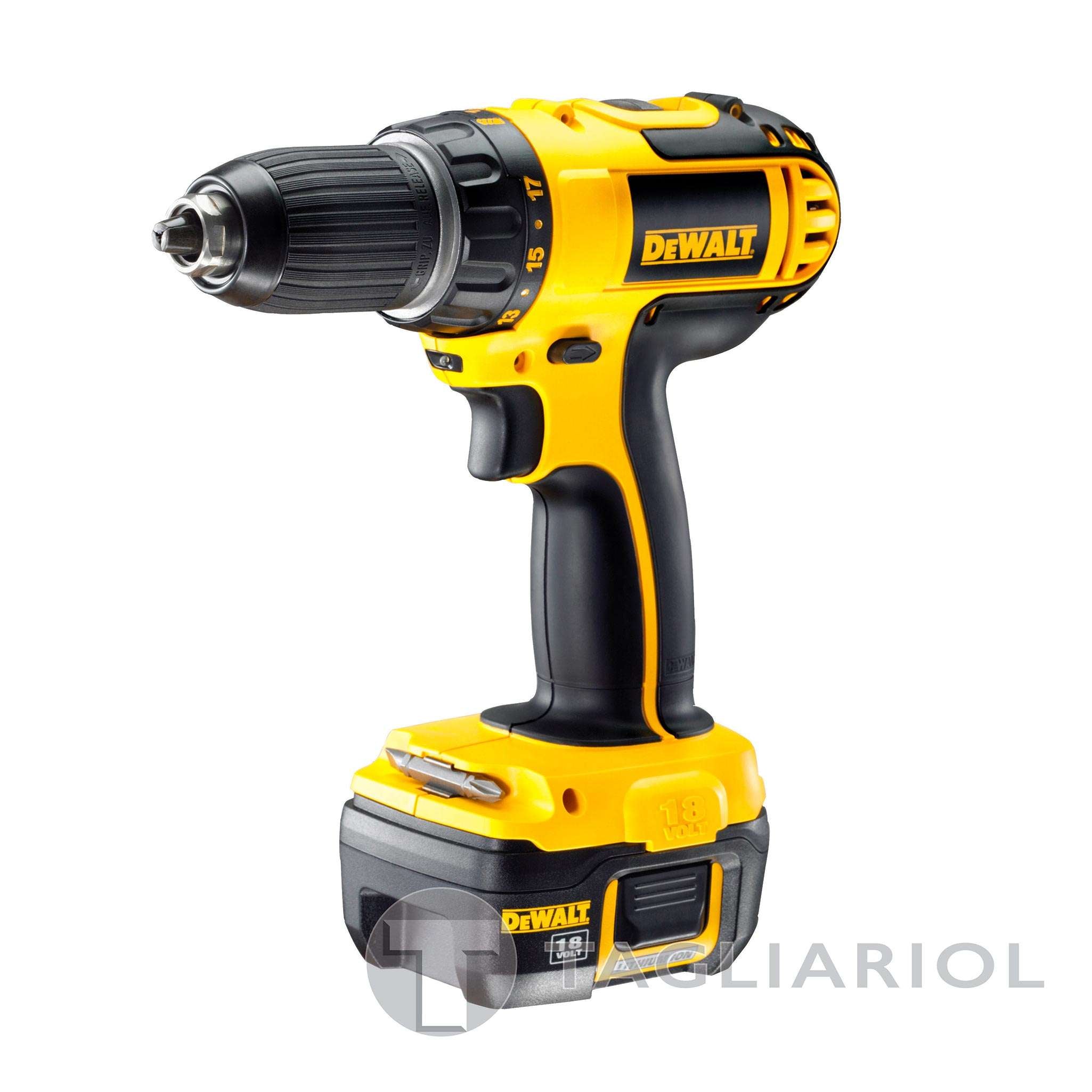 DeWalt DC722KL trapano avvitatore 18V 2.0Ah li-ion compatto 1700 giri 13mm + valigetta