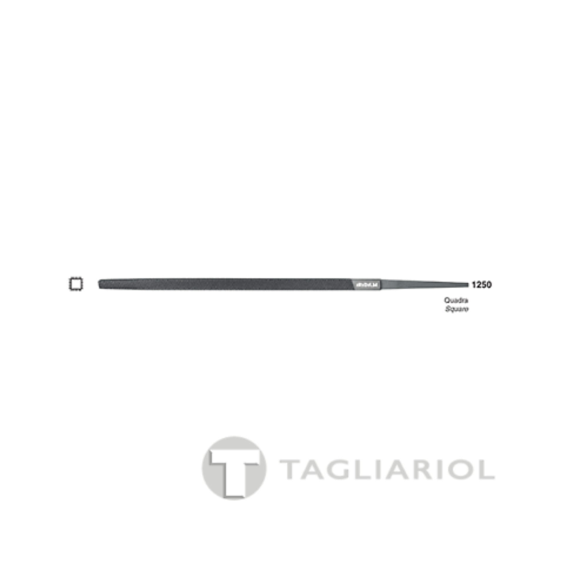 Lima per meccanica 8" quadra taglio bastardo-grana grossa nuova