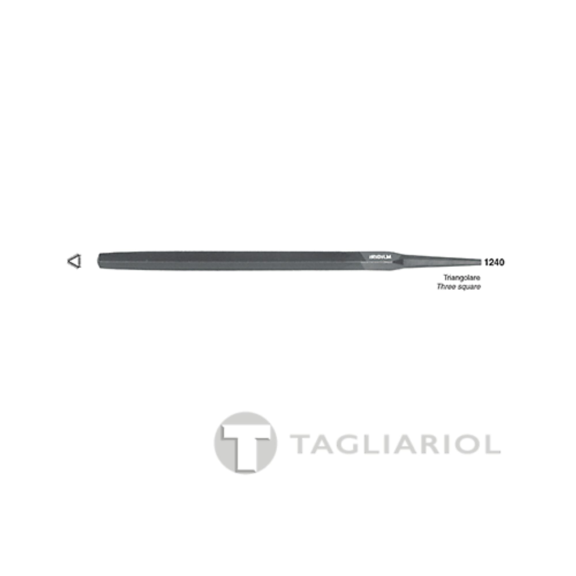 Lima per meccanica 4" triangolare taglio mezzo dolce-grana media nuova