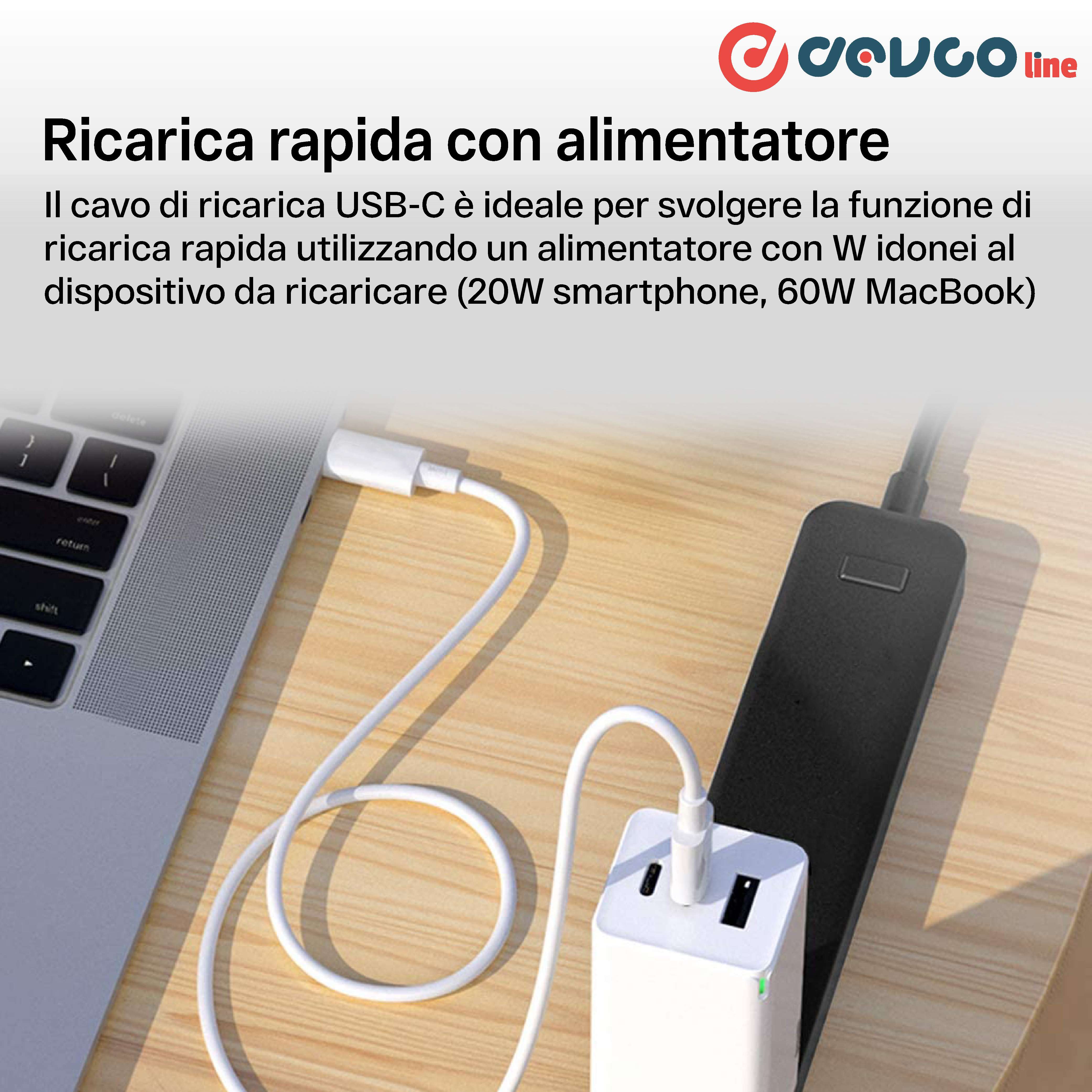 Cavo USB due connettori USB-C 2 metri - DEVCOline AT CR 2TC2