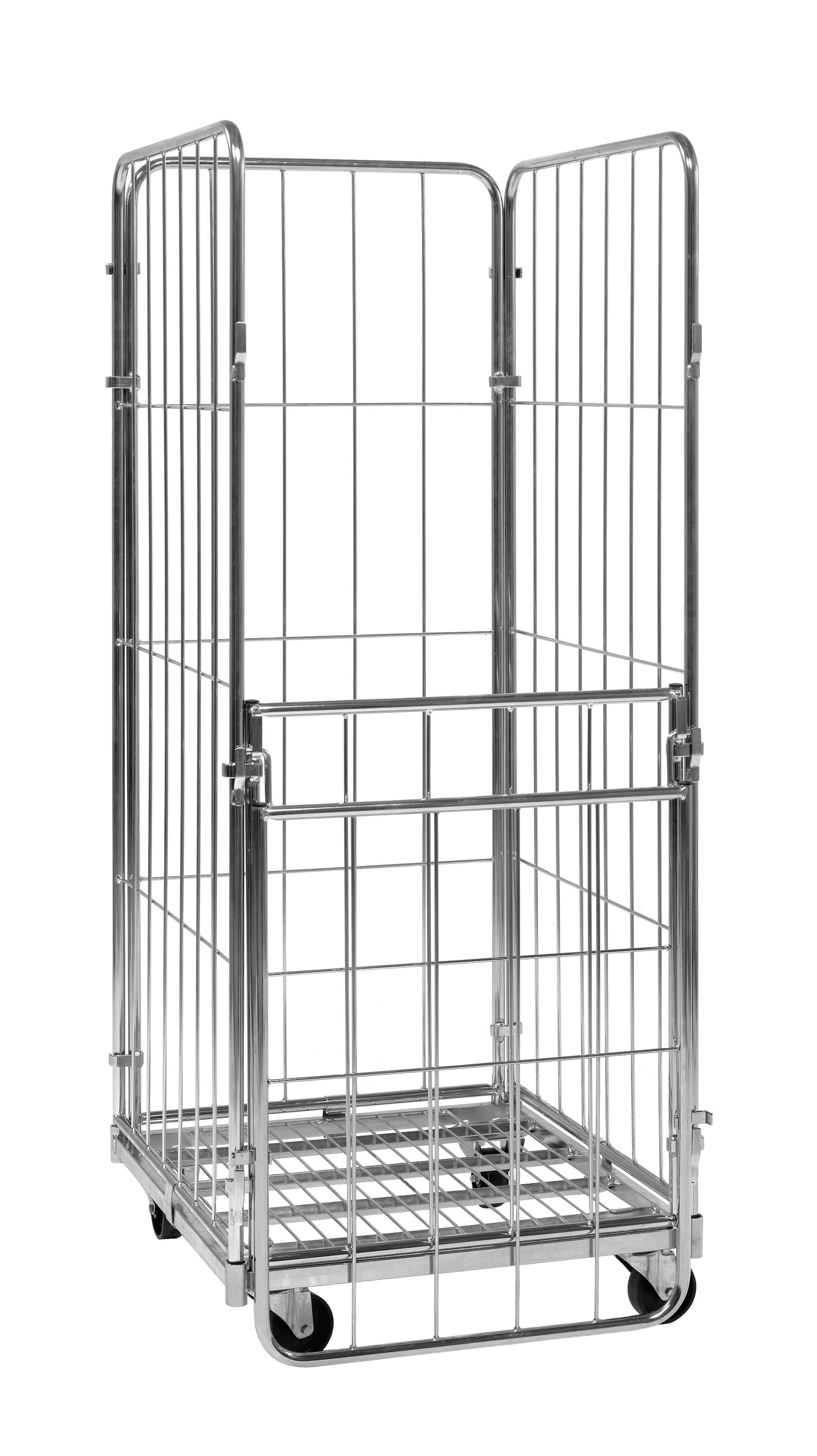 Roll container con 3 sponde, 1 apribile 720 mm - Kongamek KM72801804B