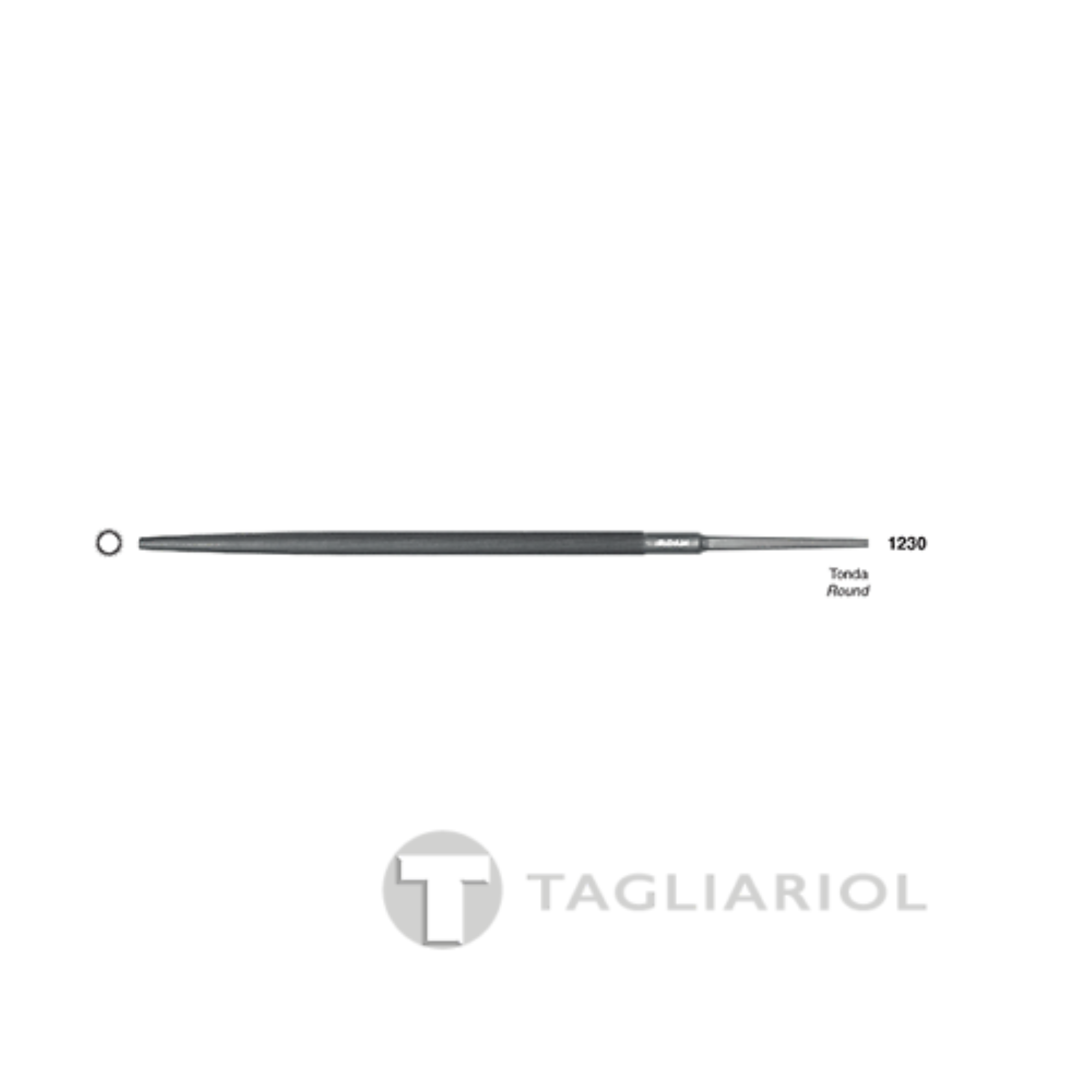 Lima per meccanica 4" tonda taglio dole-grana fina nuova