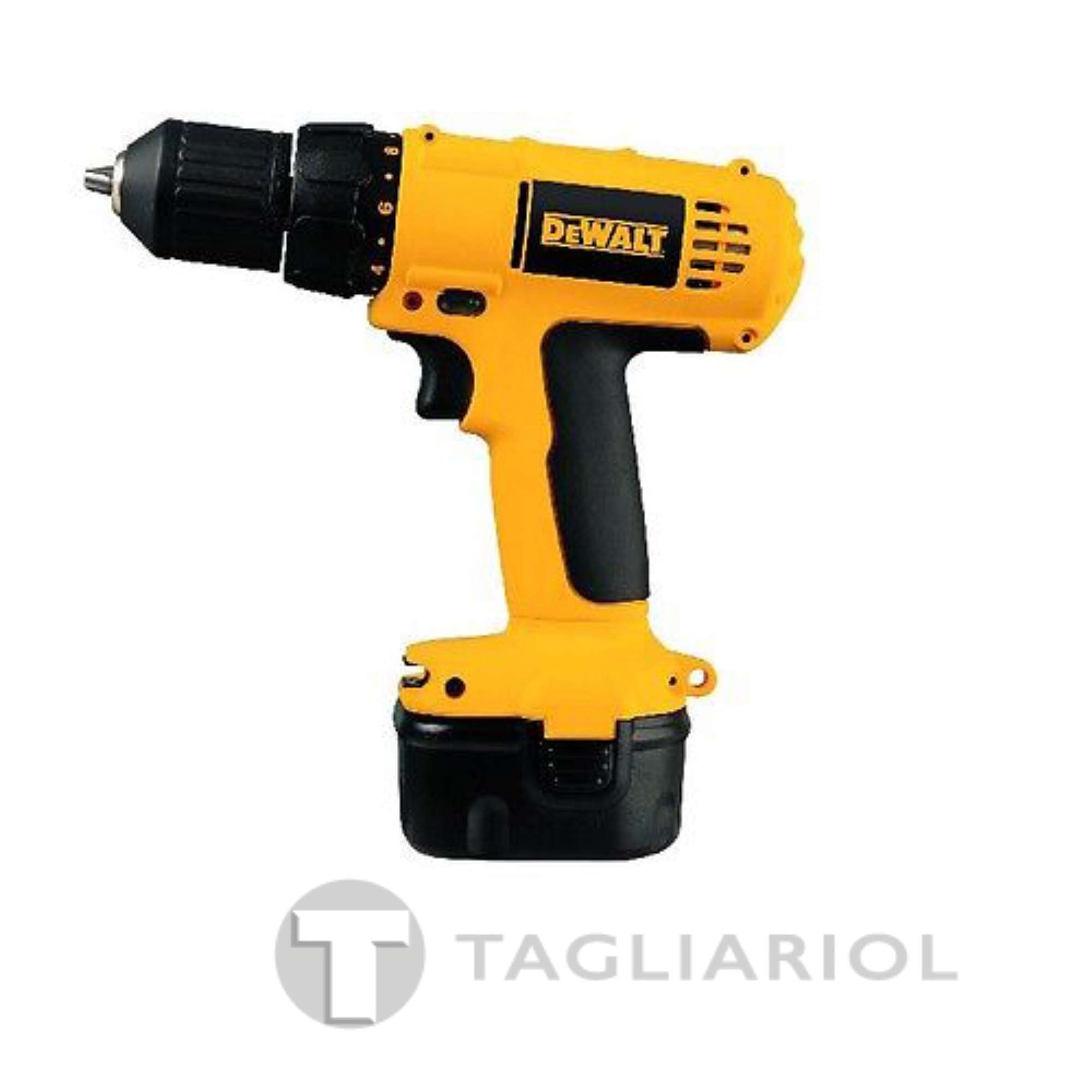 DeWalt dc740f2 trapano avvitatore 12v 2.0Ah 10mm con torcia ad alta potenza, batterie e caricabatteria + valigetta