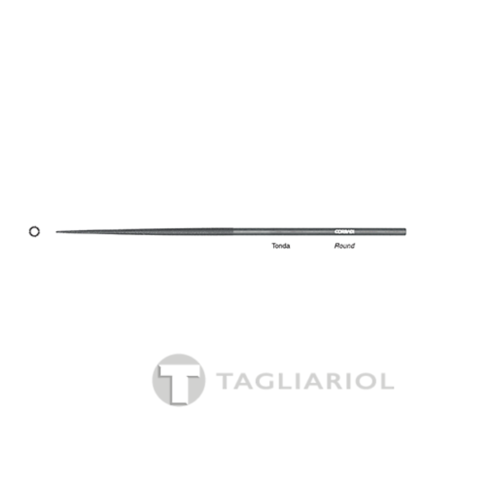 Lima ad ago normale 160mm tonda taglio 2 nuova