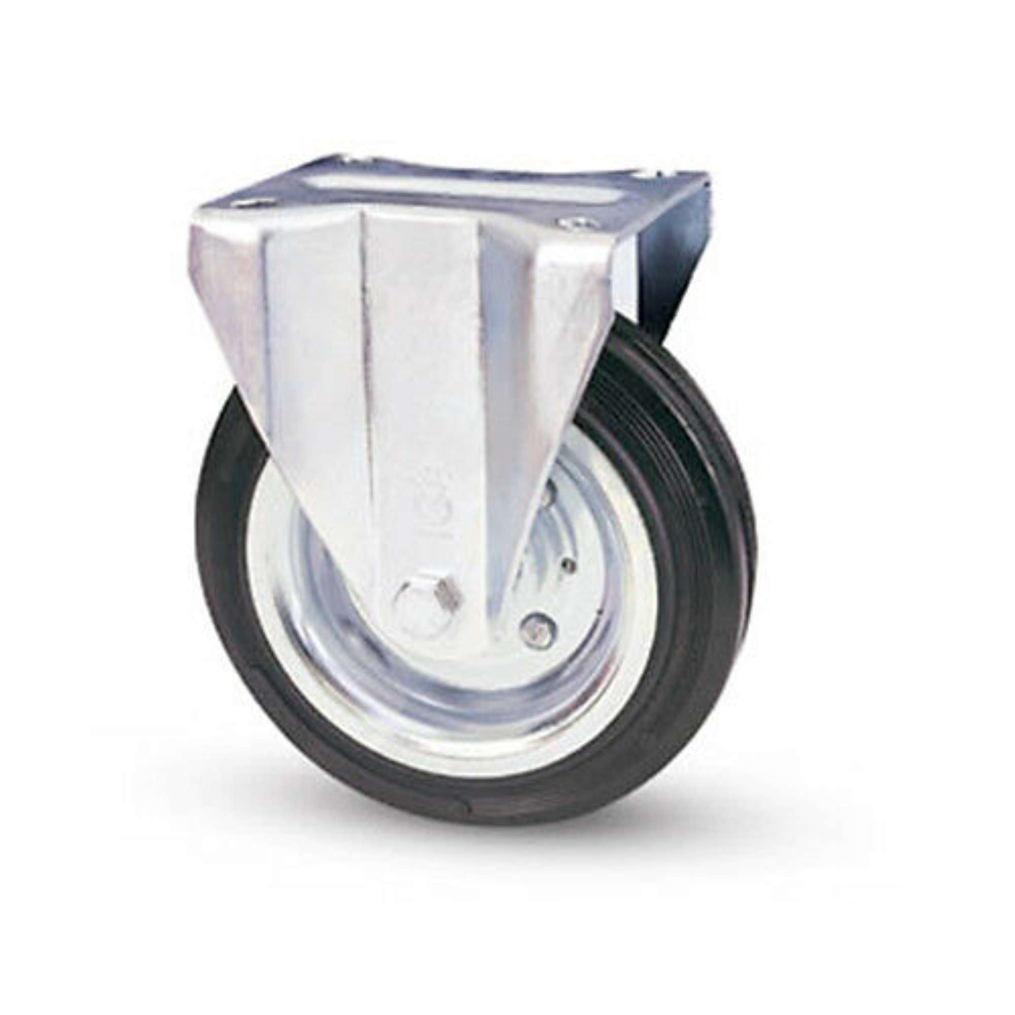Ruota rivestimento in gomma 100x30 anello gomma piena piastra fissa Avo 80A