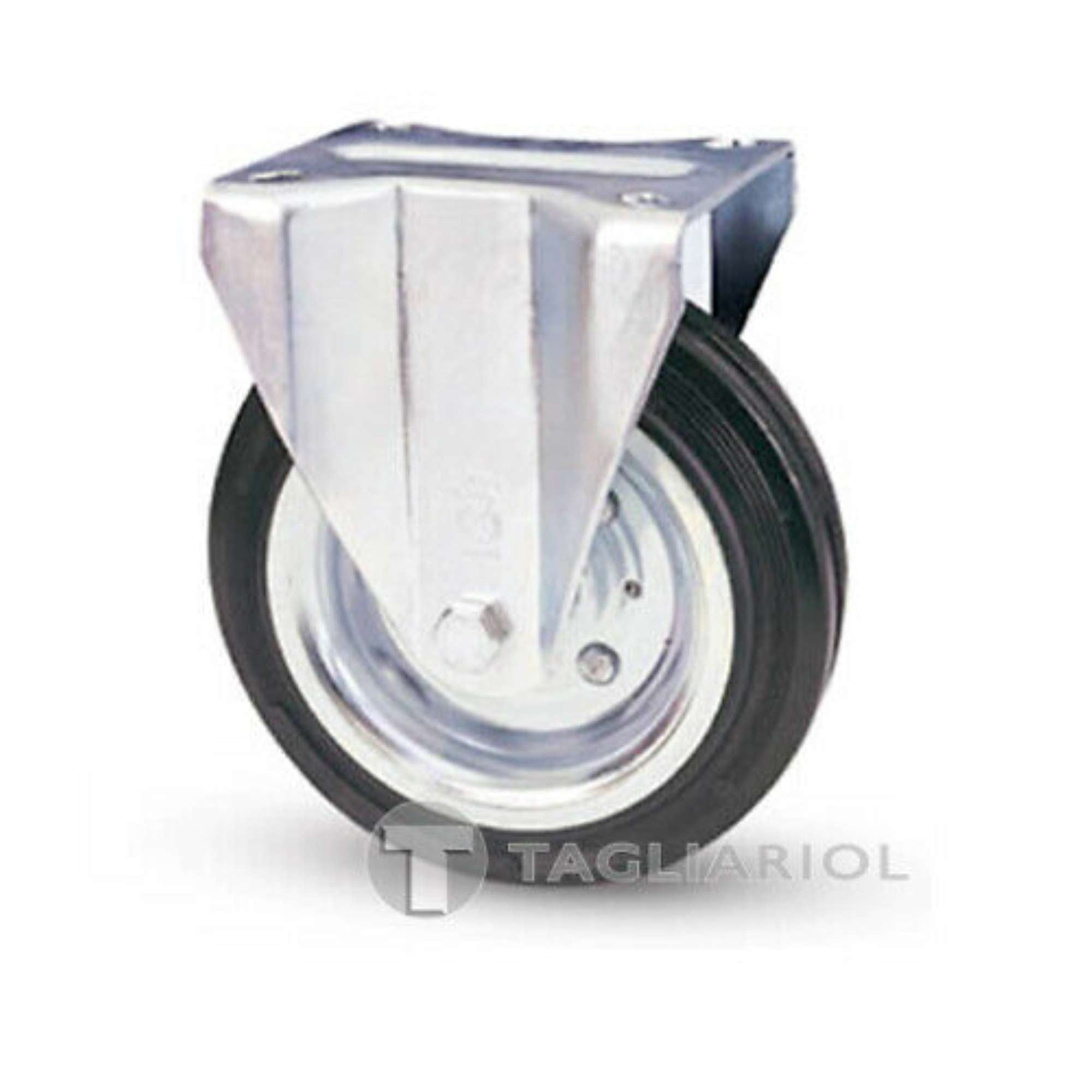 Ruota rivestimento in gomma 150x40 anello gomma piena piastra fissa Avo 80A