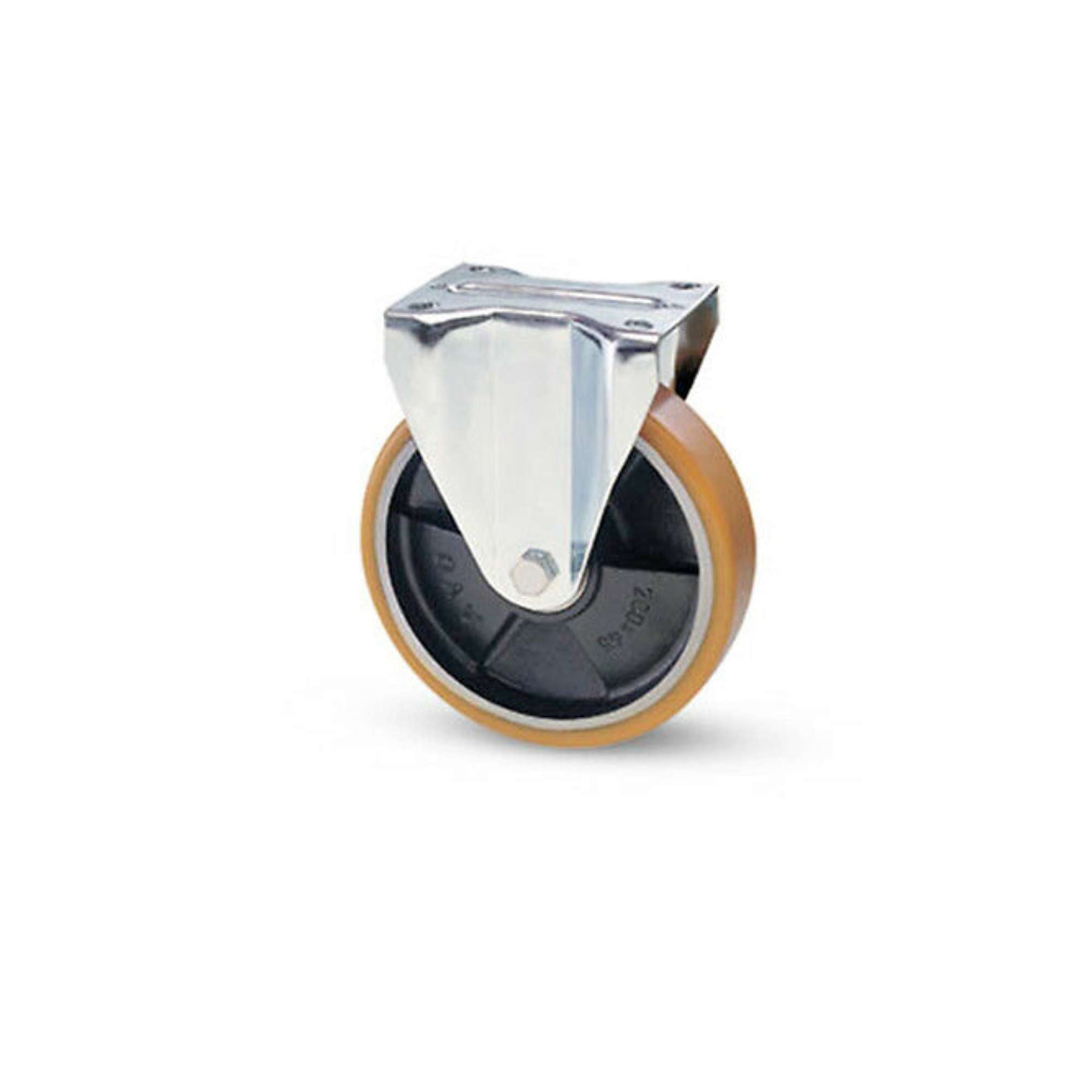 Ruota rivestimento poliuretano 80x20 nucleo ghisa piastra fissa Avo 20A