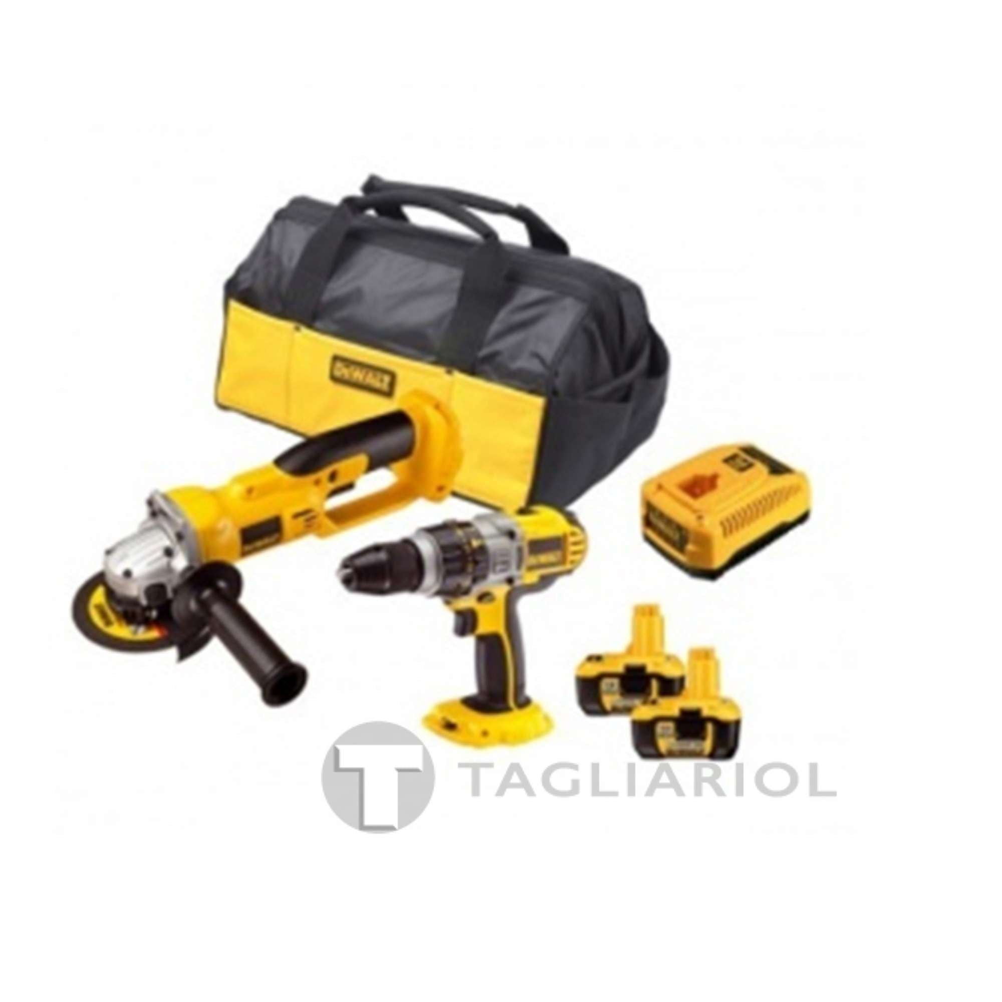 Kit trapano avvitatore DCD925B2+smerigliatrice DCD411N+borsa DeWalt DCX422L2