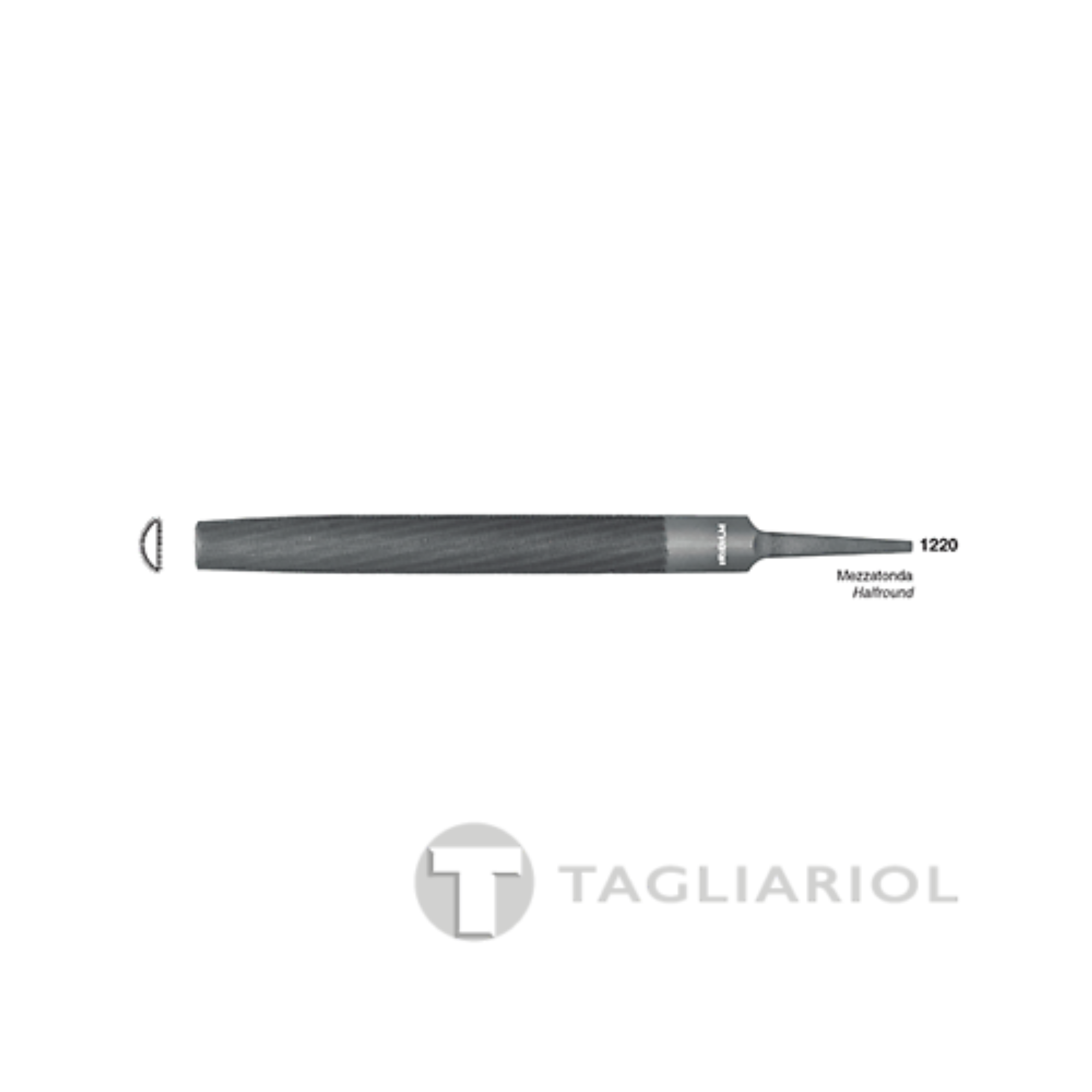 Lima per meccanica 4" mezzatonda taglio mezzo dolce-grana media nuova