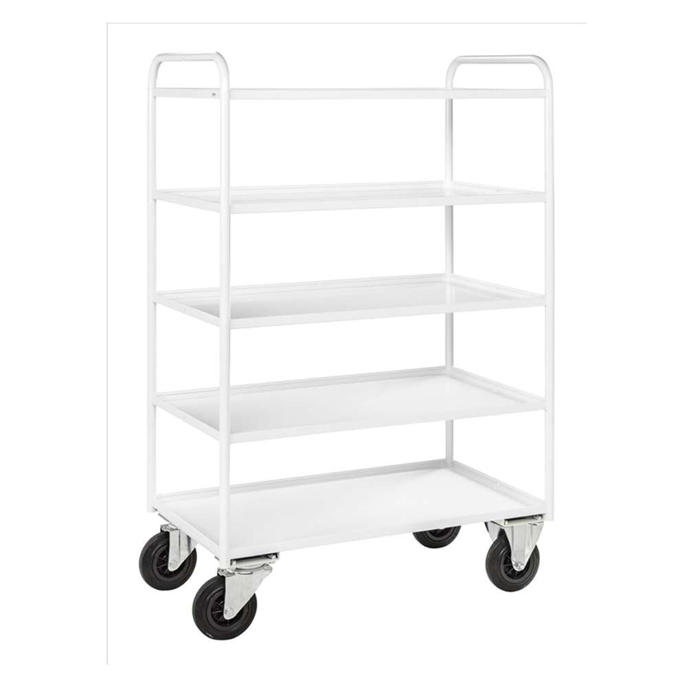Carrello alto robusto 5 ripiani Bianco - KM4150 Kongamek