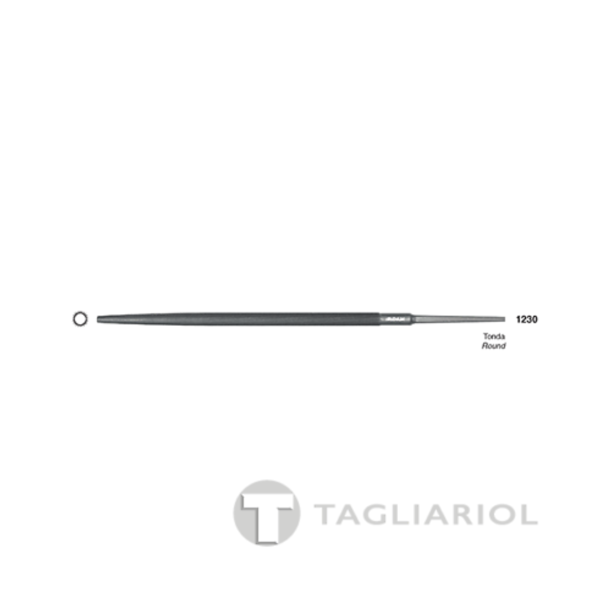 Lima per meccanica 6" tonda taglio bastardo-grana grossa nuova