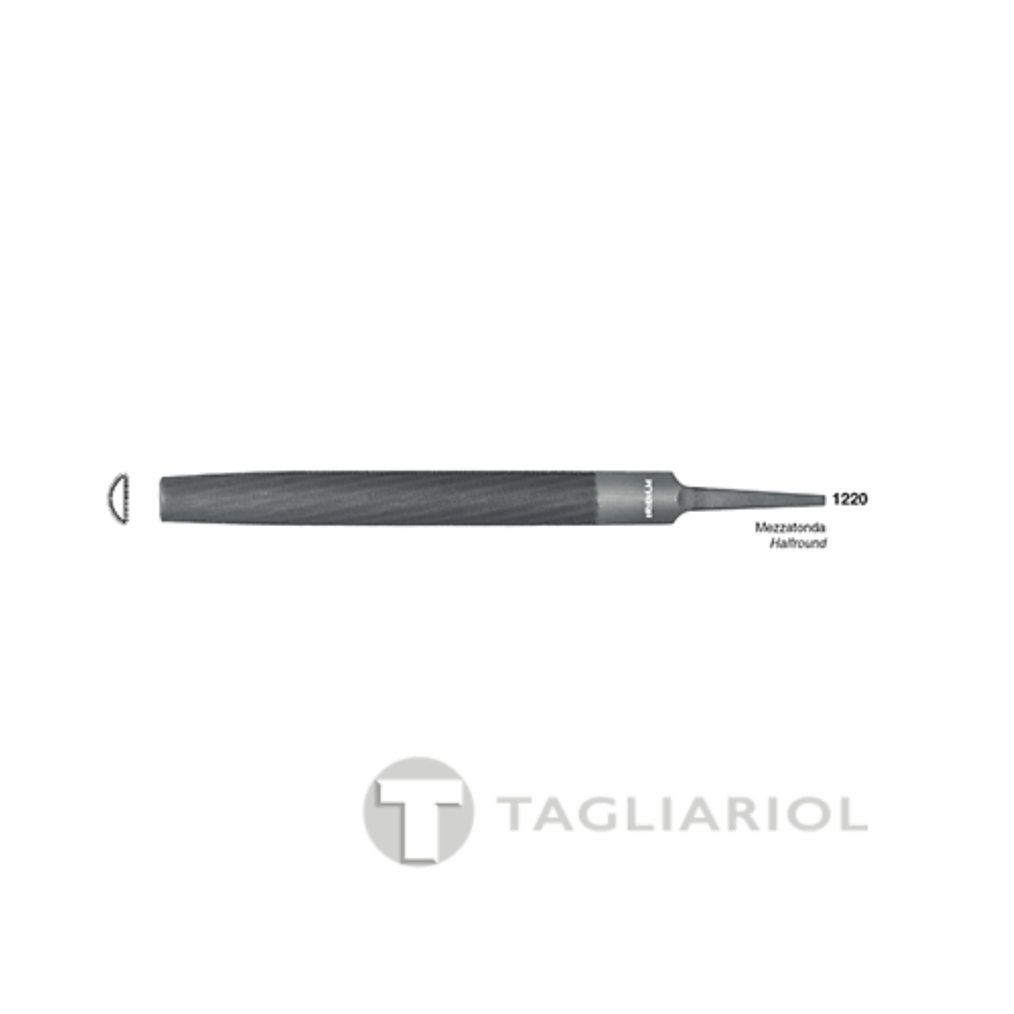 Lima per meccanica 6" mezzatonda taglio dolce-grana fine nuova