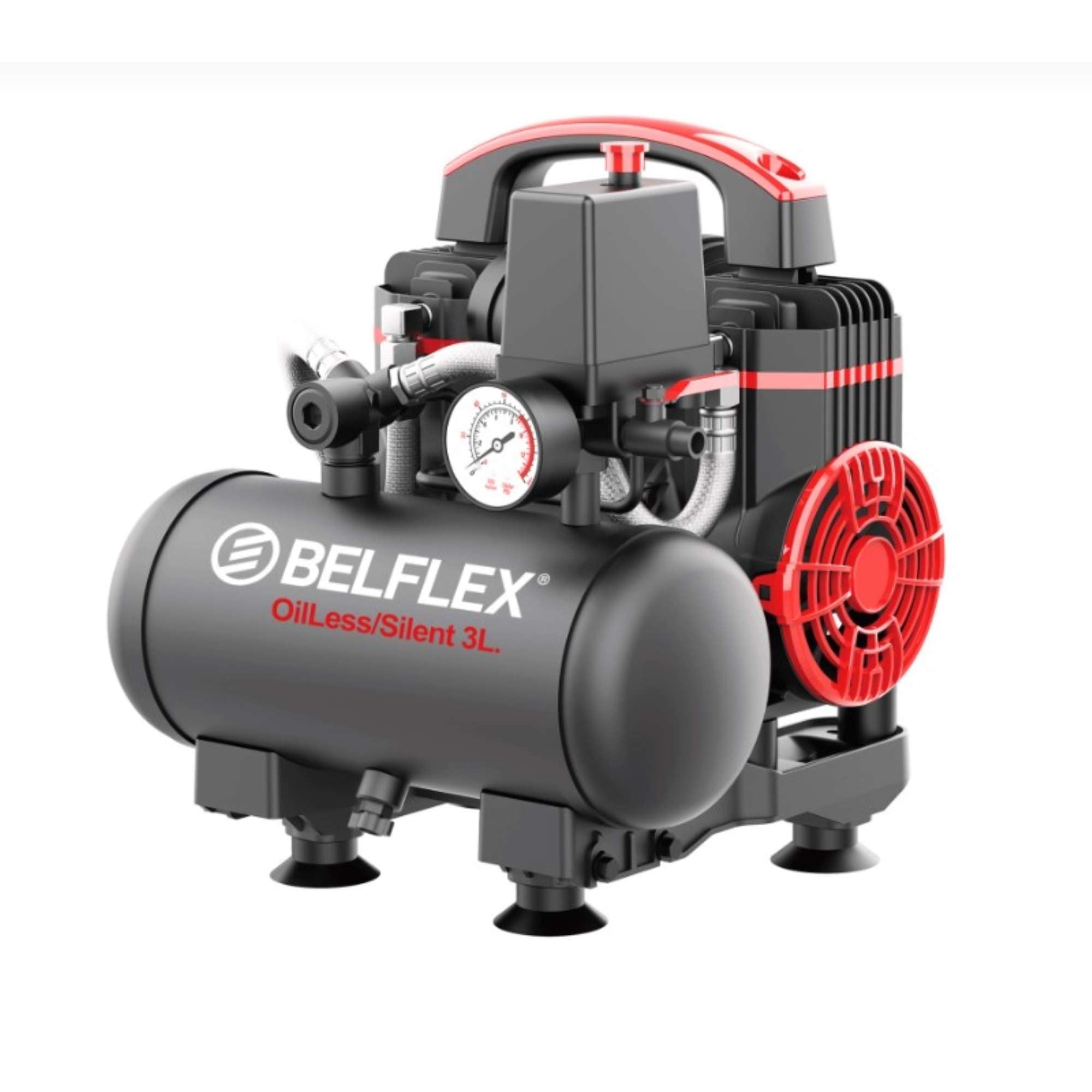 Compressore silenziato 3L 8Bar 70dB - Belflex 410000156