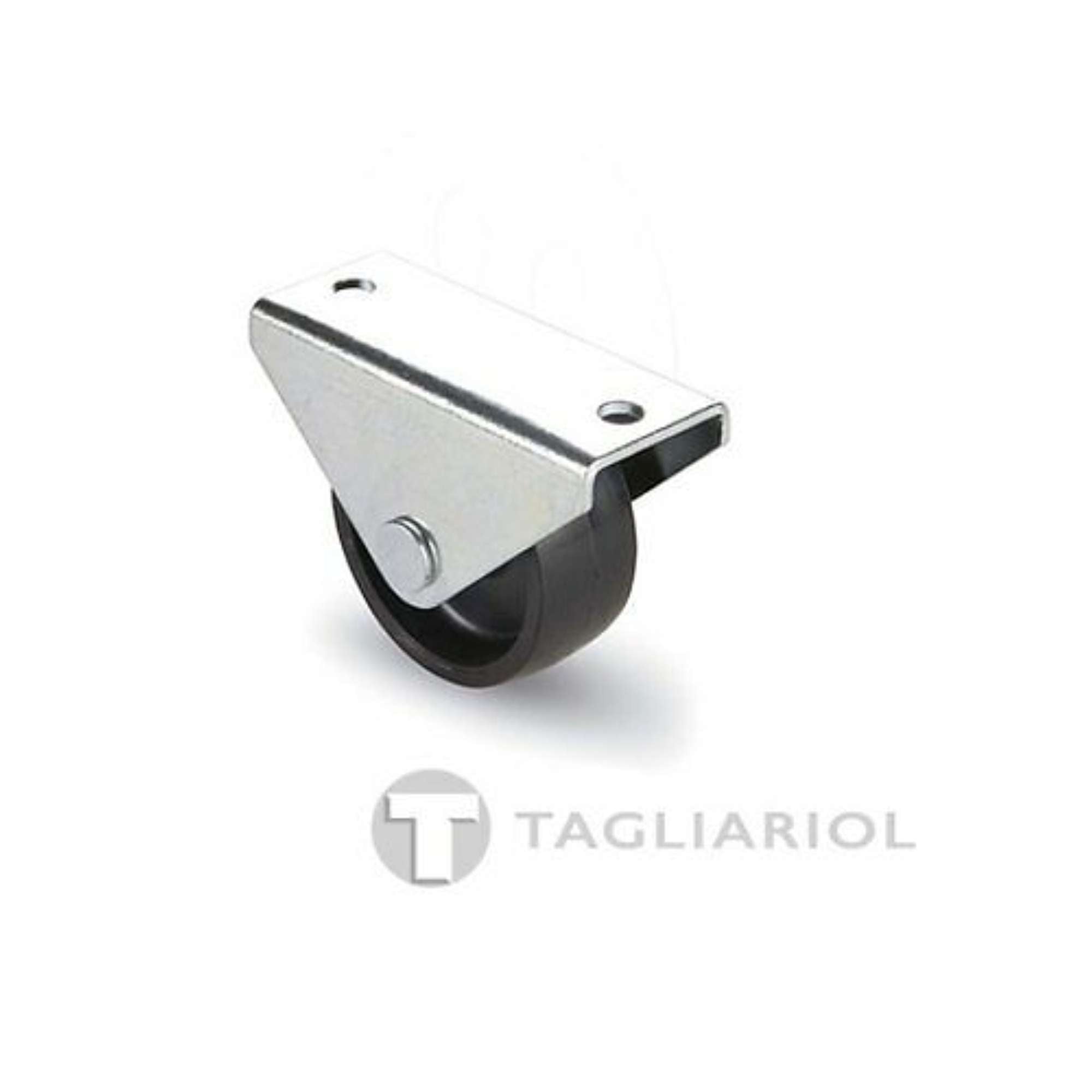 Ruota in termoplastico nero per mobili 40mm supporto a staffa fissa Avo 300AT