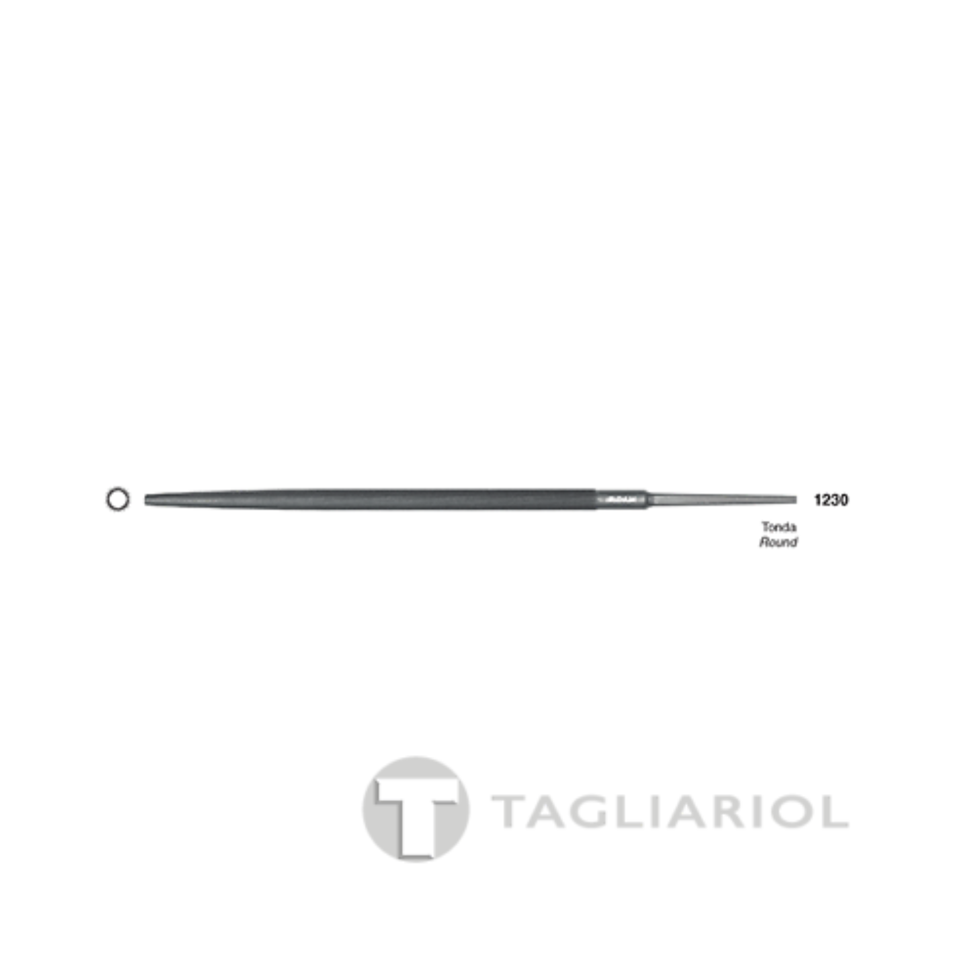 Lima per meccanica 8" tonda taglio bastardo-grana grossa nuova