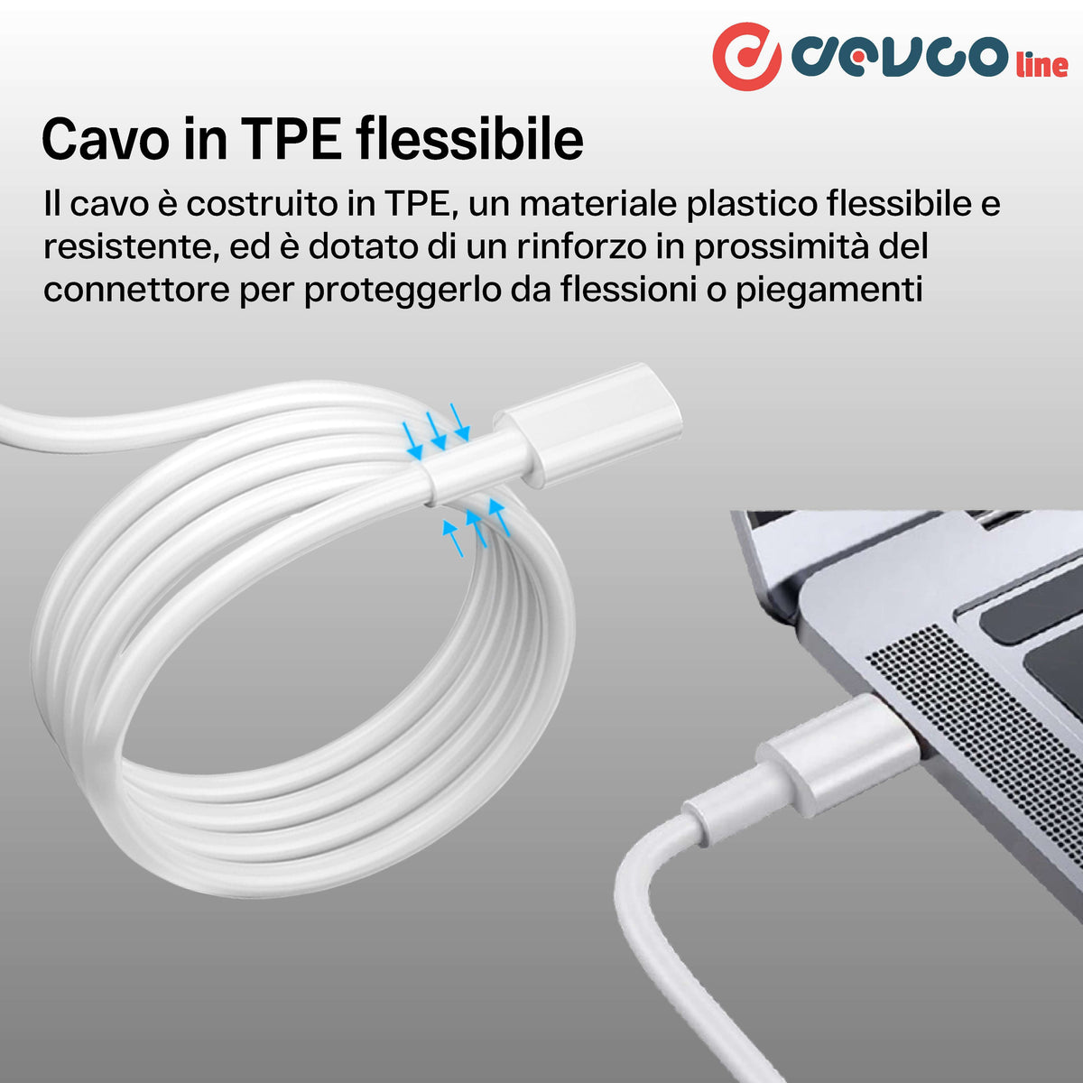 Cavo USB due connettori USB-C 2 metri - DEVCOline AT CR 2TC2