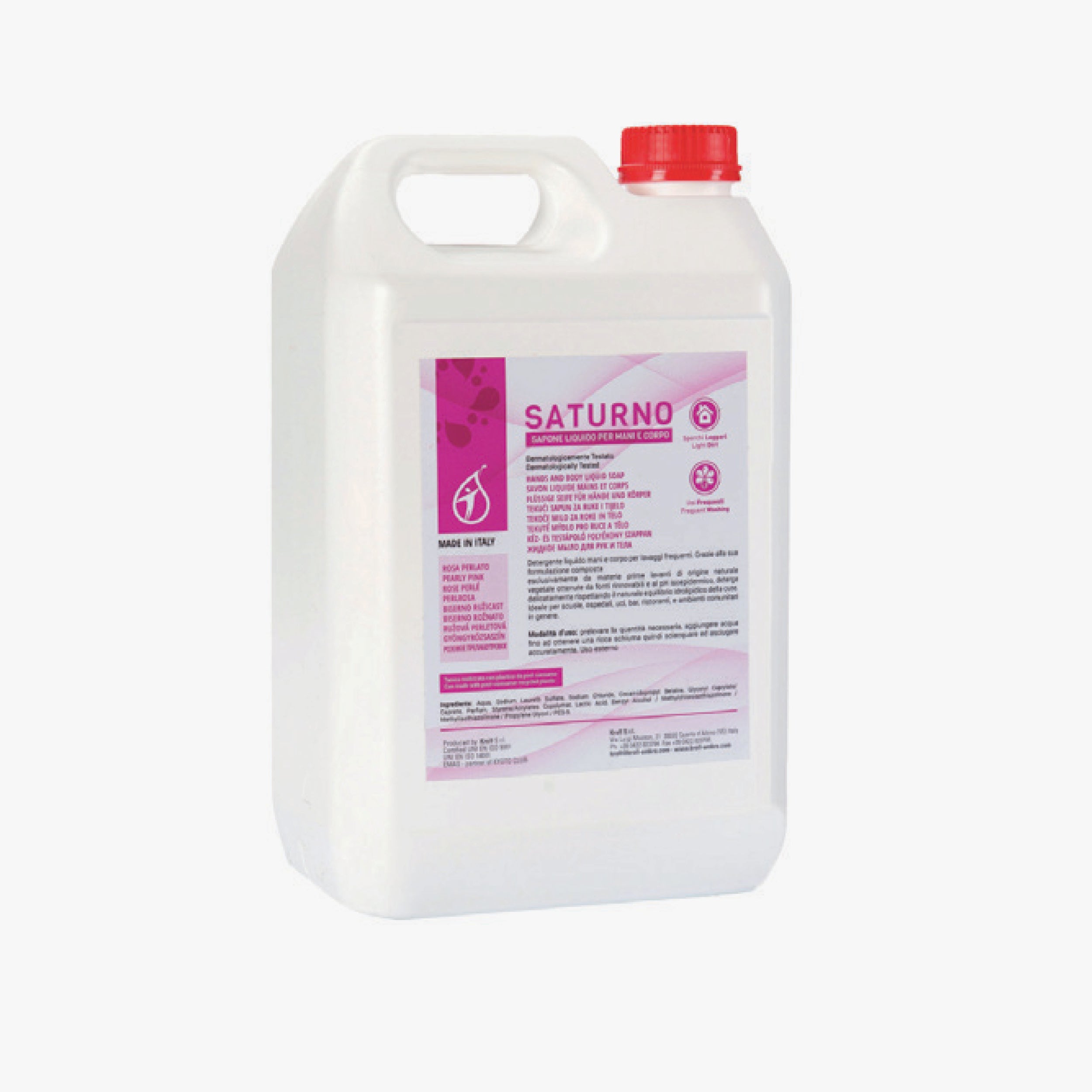 3122 - Saturno sapone liquido rosa tanica 5L - 1pz