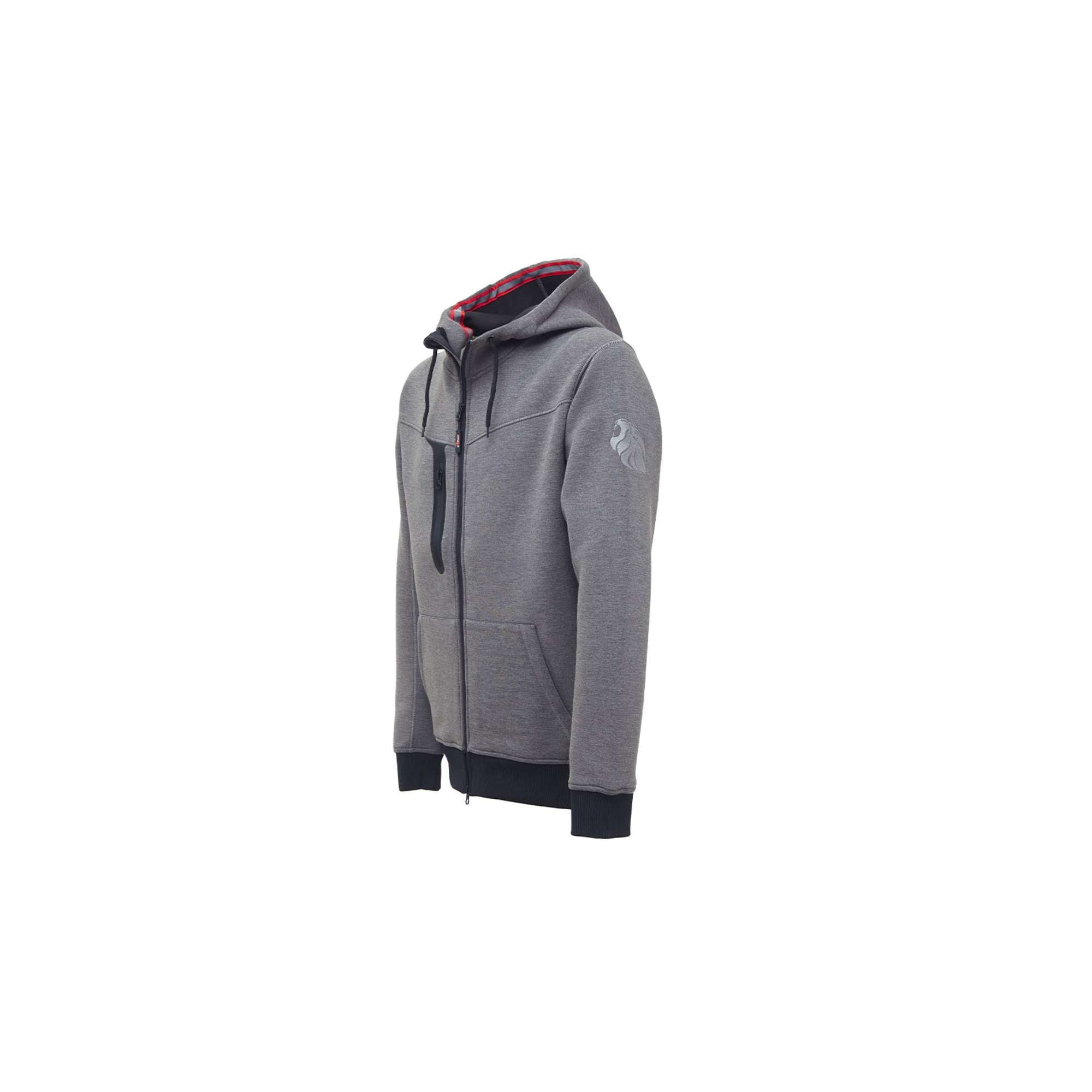 Felpa full-zip grey meteorite U-Power PE119GM