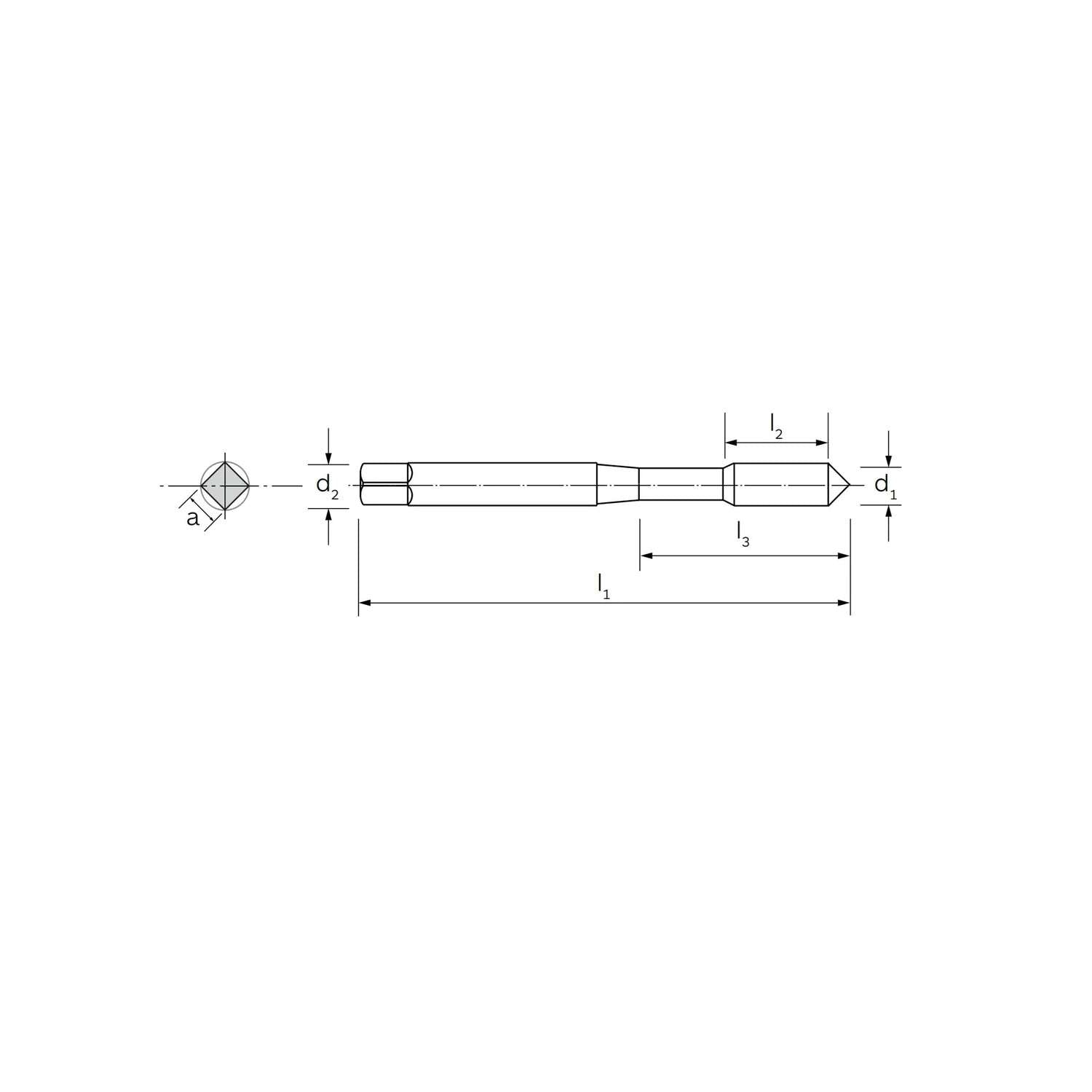 Maschio a macchina specifico per acciaio inox tipo VA DIN 371 2,3 - ILIX