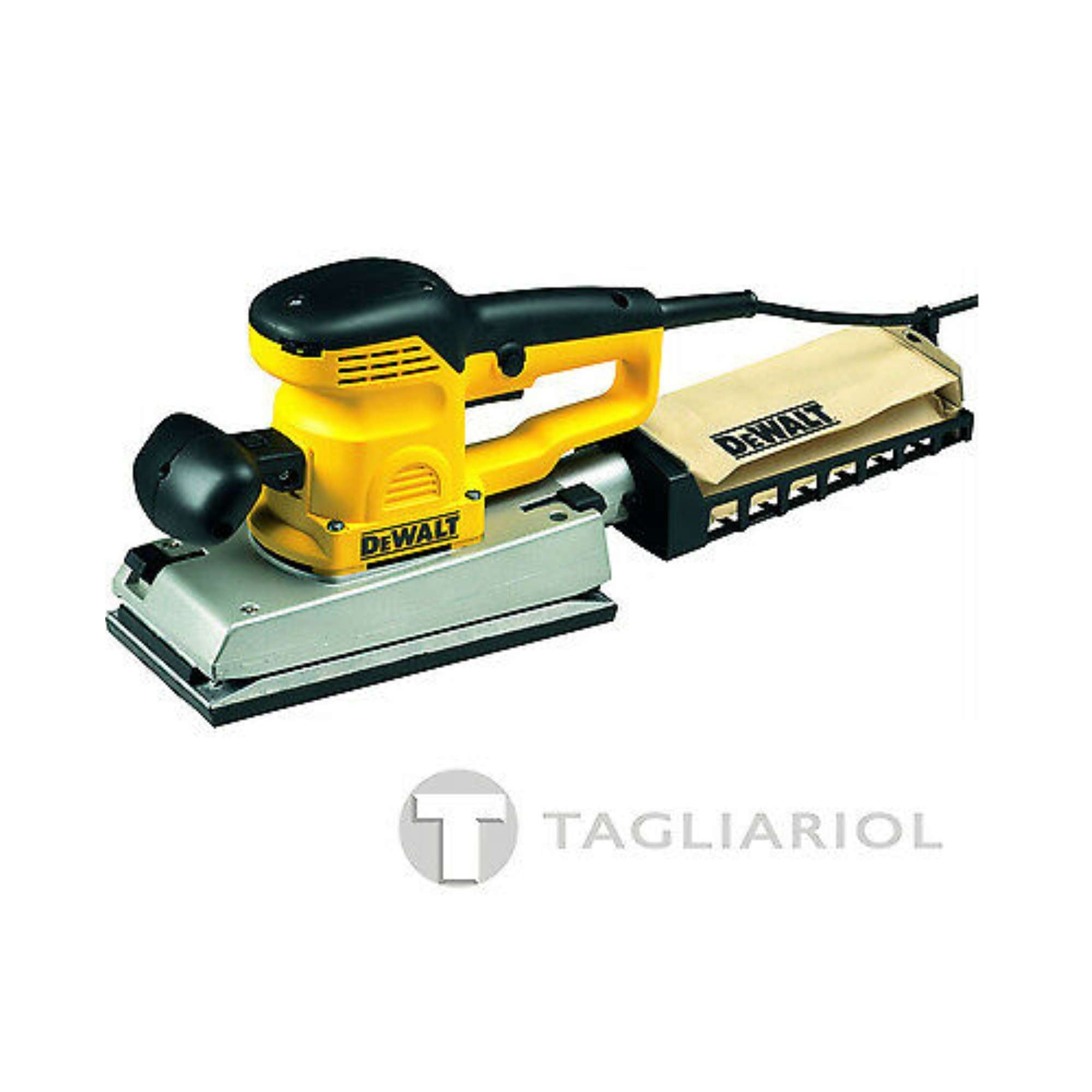 DeWalt D26420 levigatrice orbitale 350W 1/2 foglio 113x280mm con aspirazione