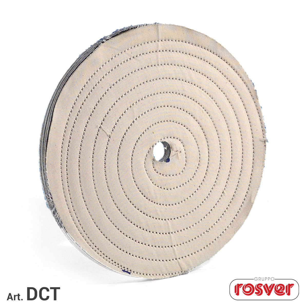 Disco in cotone trapuntato DCT diametro 150mm foro 12mm - Rosver DCT15012