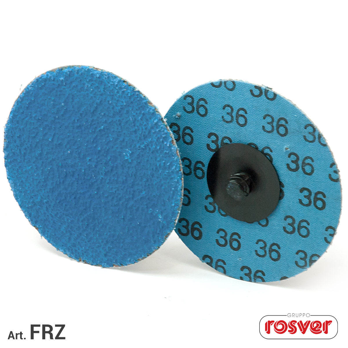 Disco a Vite Roloc FRZ D.50 - Tela abrasiva allo zirconio - Rosver - Conf.25pz