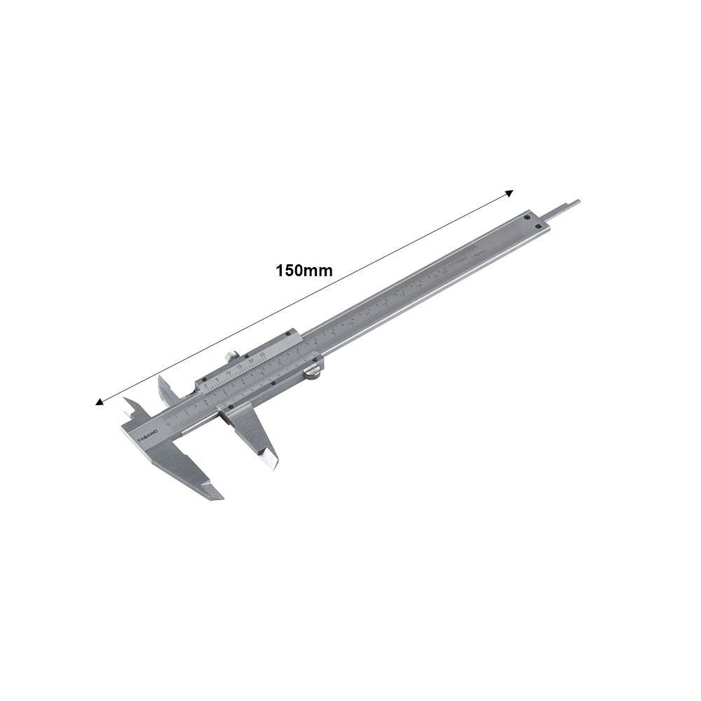 Calibro a corsoio lettura cinquantesimale con scala cromata L150mm - FasanoTools