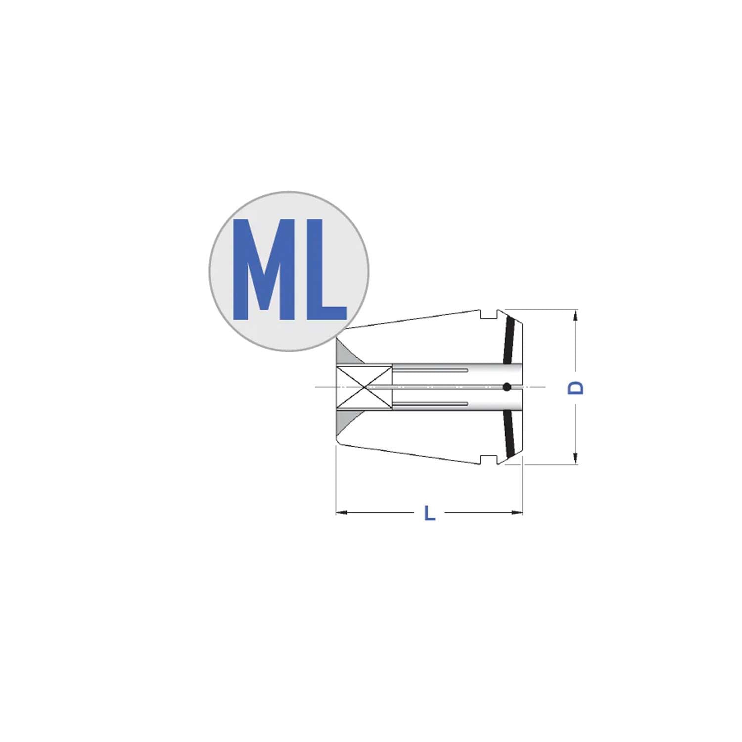 Pinza ER 20 con Quadro per maschiatura a tenuta stagna - Gait 0787ML (3,5-10,0)