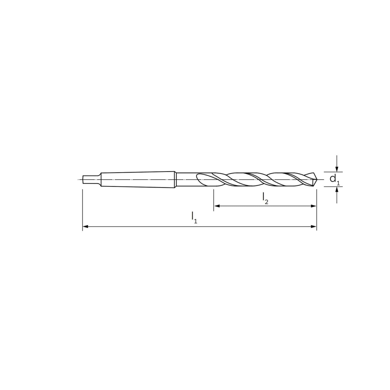 Punta conica per applicazioni generiche tipo N in HSS DIN 345  (12,25-20,75)