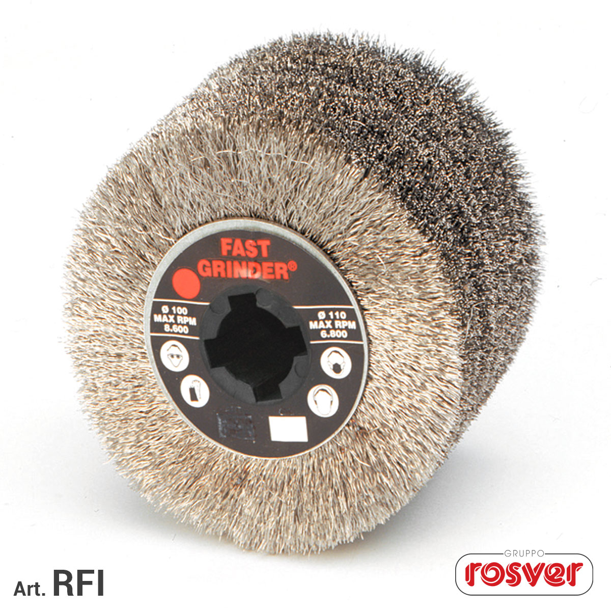 Ruota in filo inox RFI D.100 Rosver - Conf.1pz