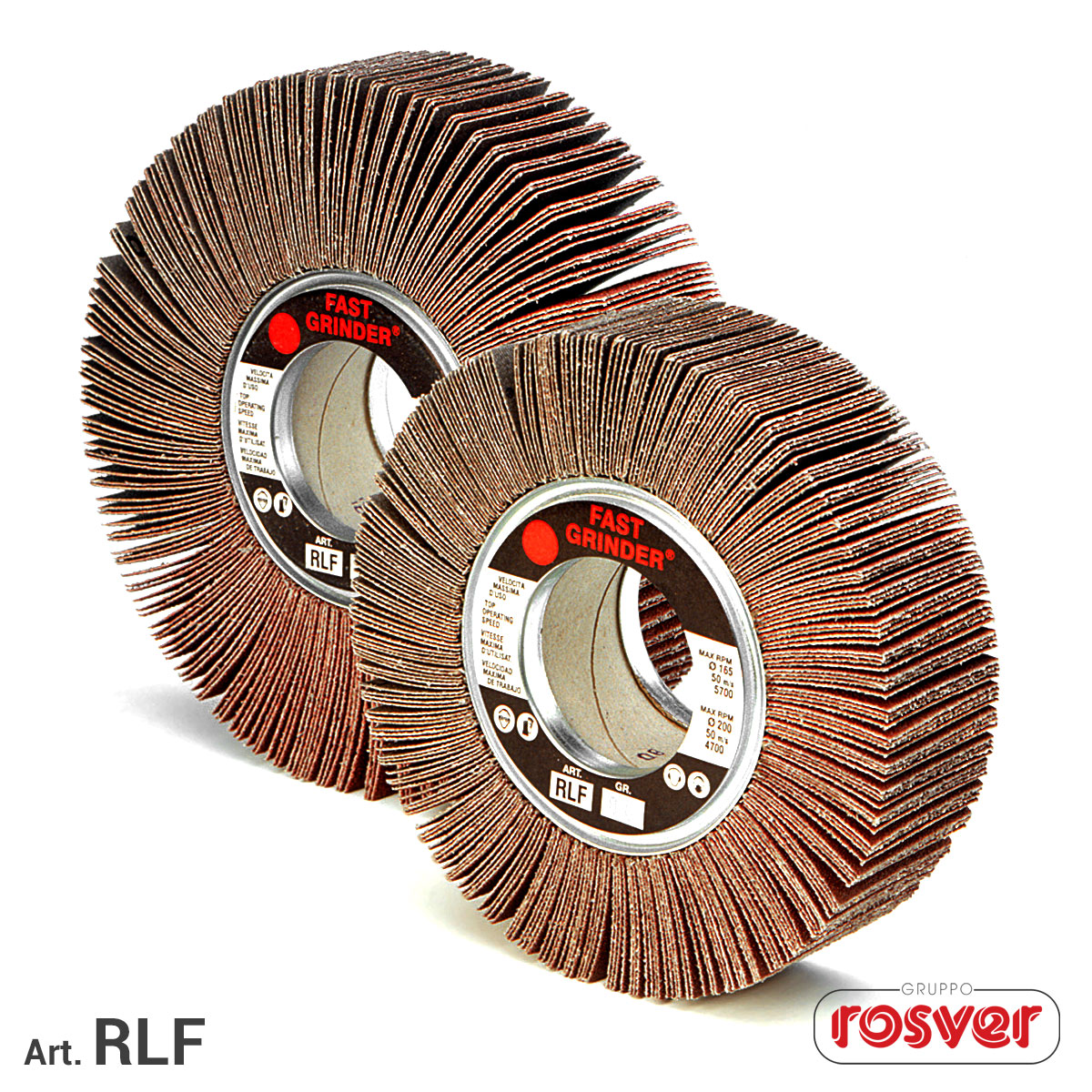 Ruota a lamelle sagomate - Rosver - RLF 250x40 F.100 S.DESTRE - Conf.1pz