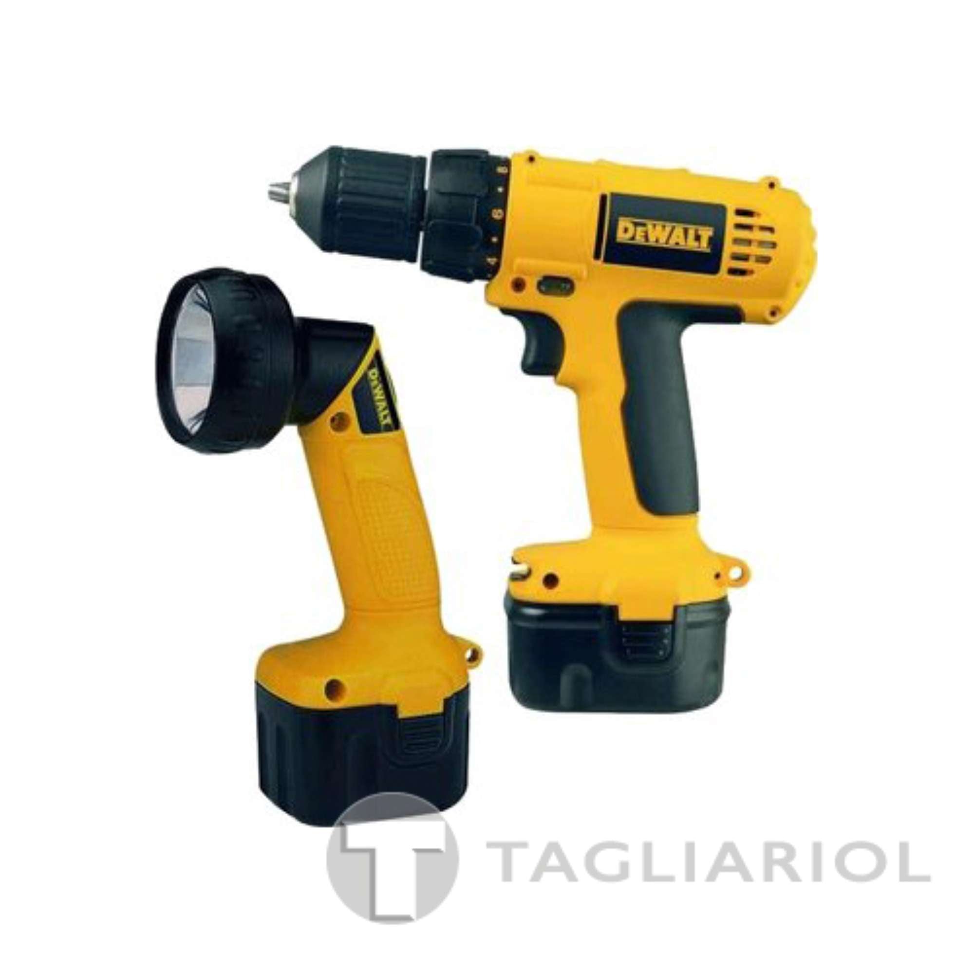 DeWalt dc740f2 trapano avvitatore 12v 2.0Ah 10mm con torcia ad alta potenza, batterie e caricabatteria + valigetta