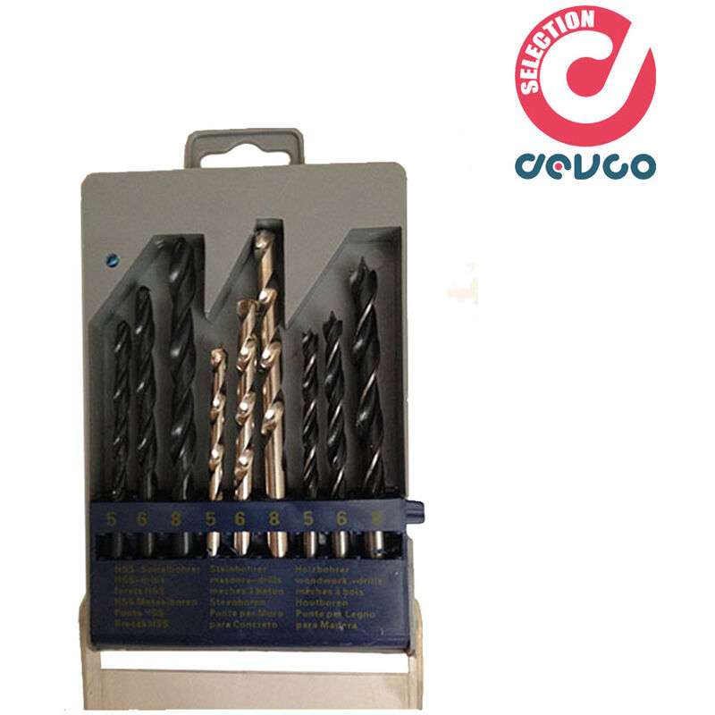 Set 9 punte per ferro, muro e legno professionali - Casals - E1816