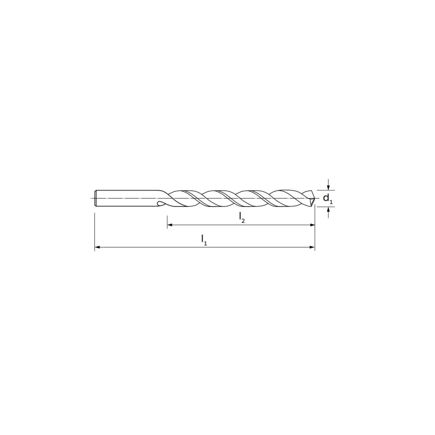 Punta cilindrica specifica per ottone DIN 338 tipo H  (0,4-5,3) ILIX 6190