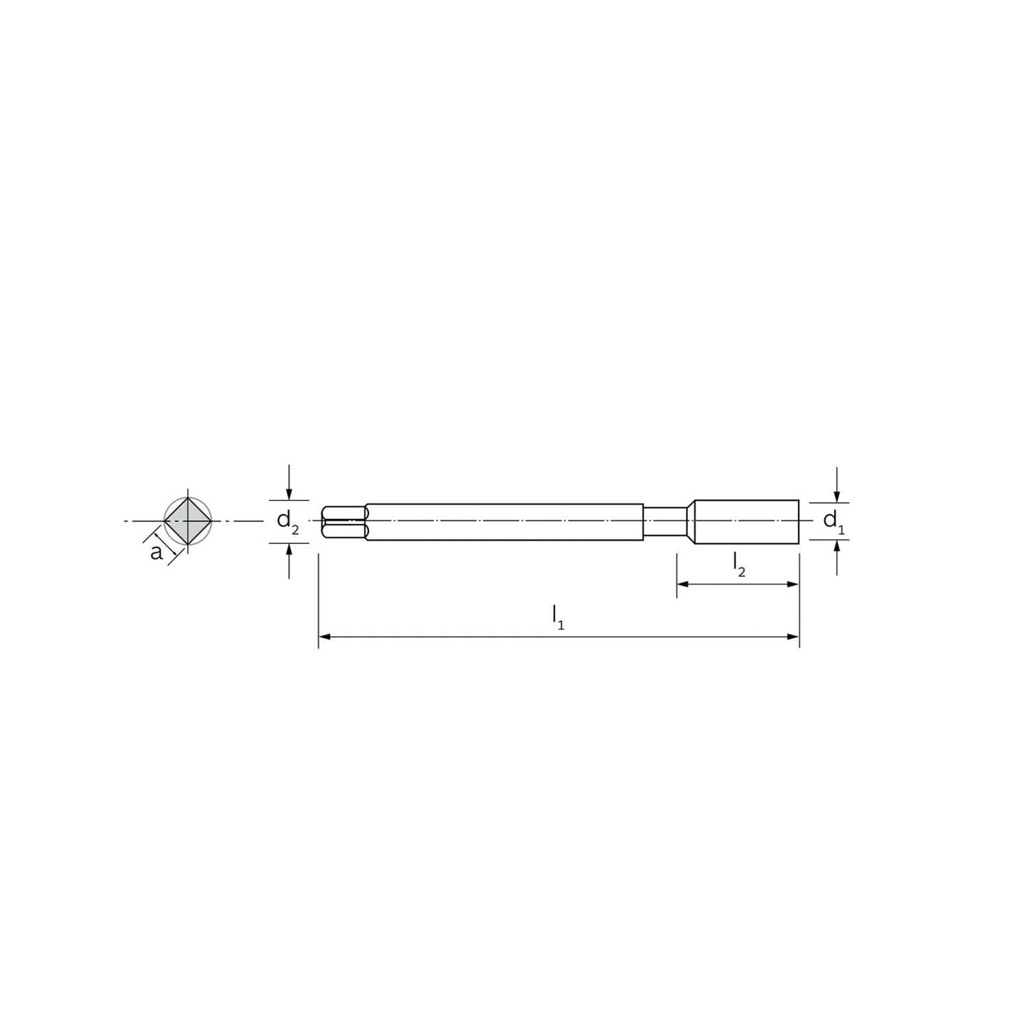 Maschio a macchina record N per applicazioni generiche TIN DIN 376 16 - ILIX