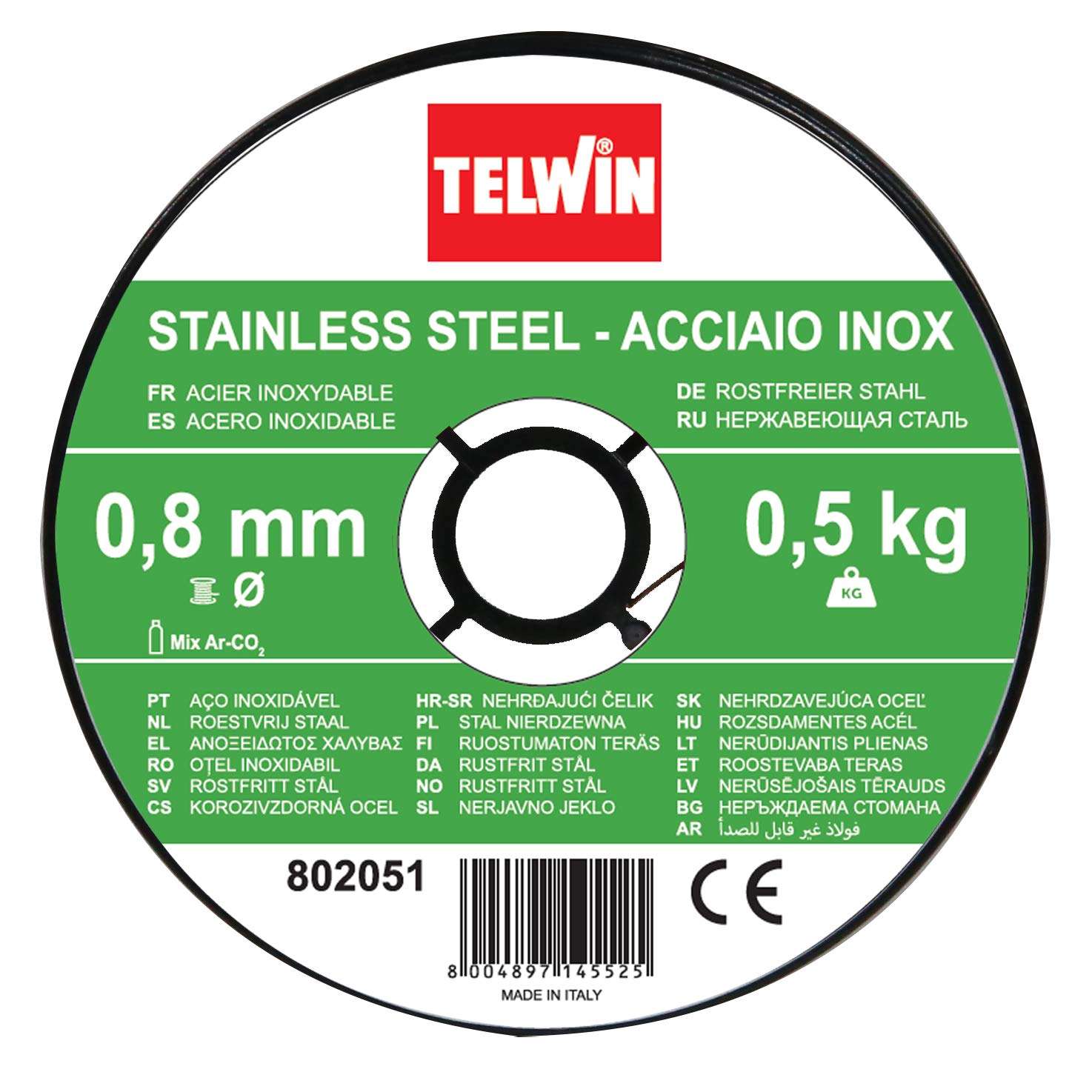 Bobina Filo acciaio inox 0,8 mm da 0,5-1 kg - Telwin