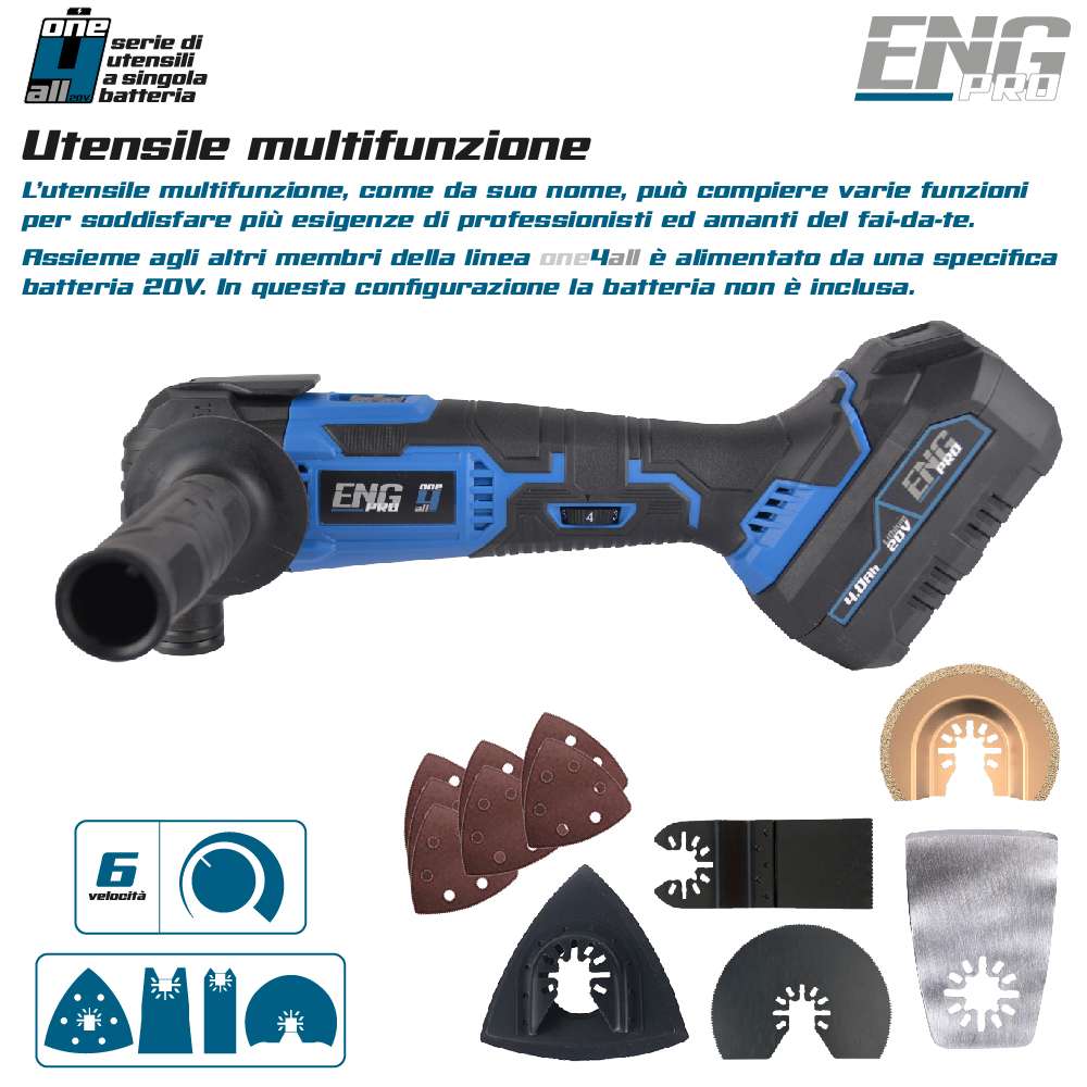 Utensile multifunzione professionale ONE4ALL - ENG PRO 1B20-UMF0