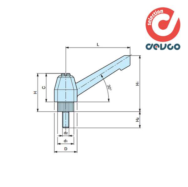 Maniglia a scatto MAP/55 m6x25 - Gamm - 7307016