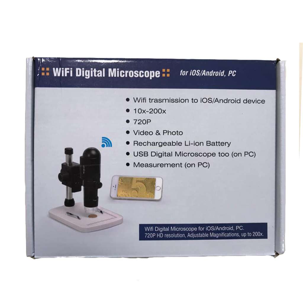 Microscopio digitale USB WiFi 1Mp 10x a 230x Video IOS ANDROID PC