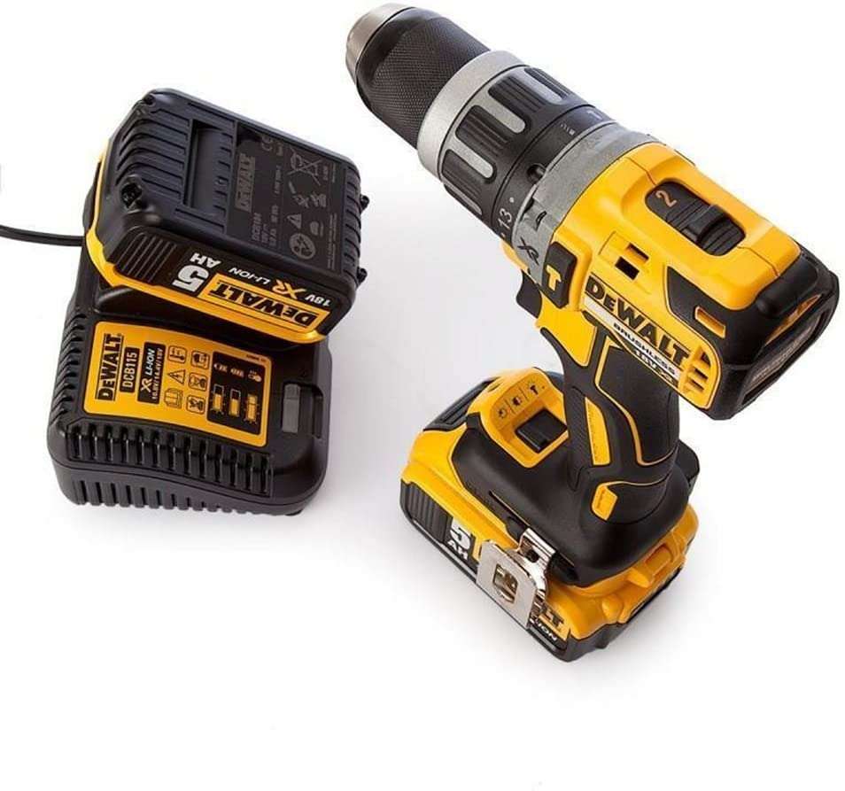 Dewalt Trapano Avvitatore con Percussione 18V 5Ah Doppia Batteria DCD796P2-QW