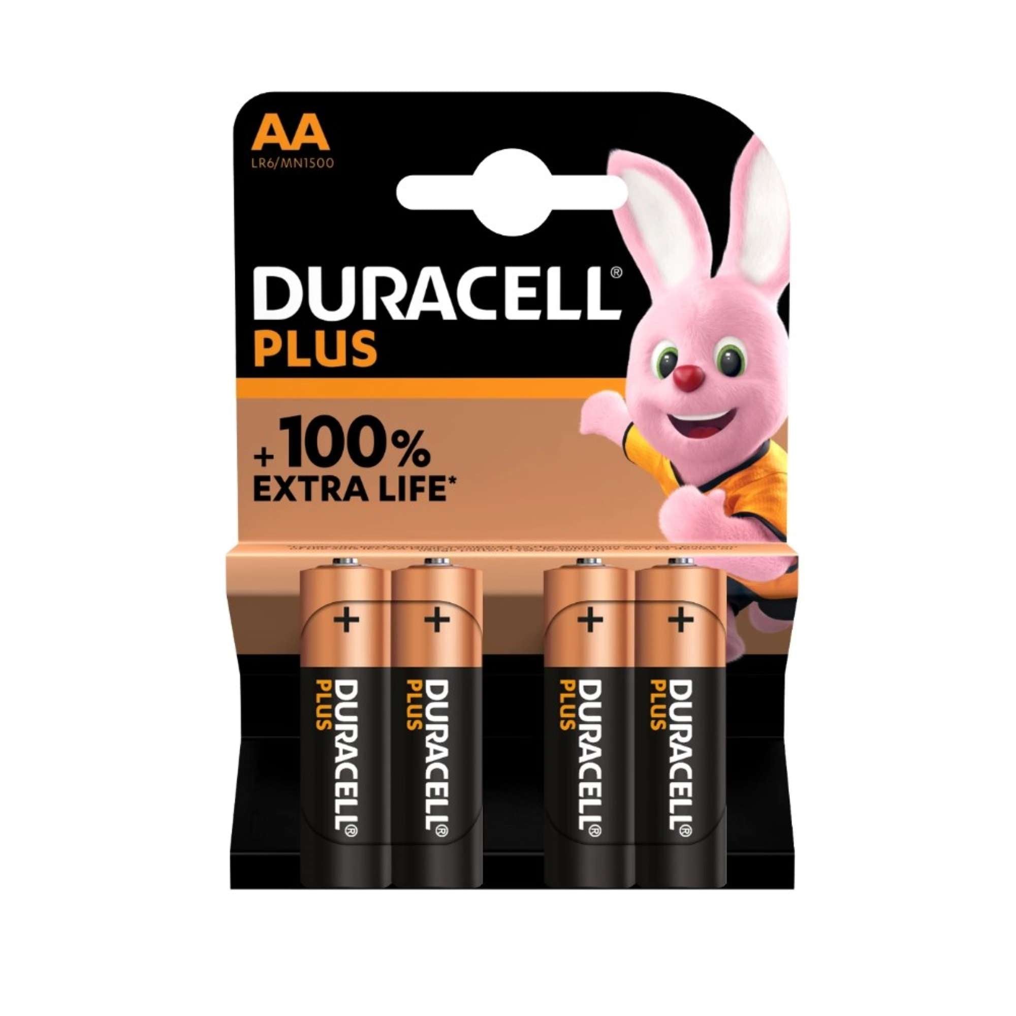 Batterie stilo POWER AA, blister con 4 pile duralock - DURACELL DU0100
