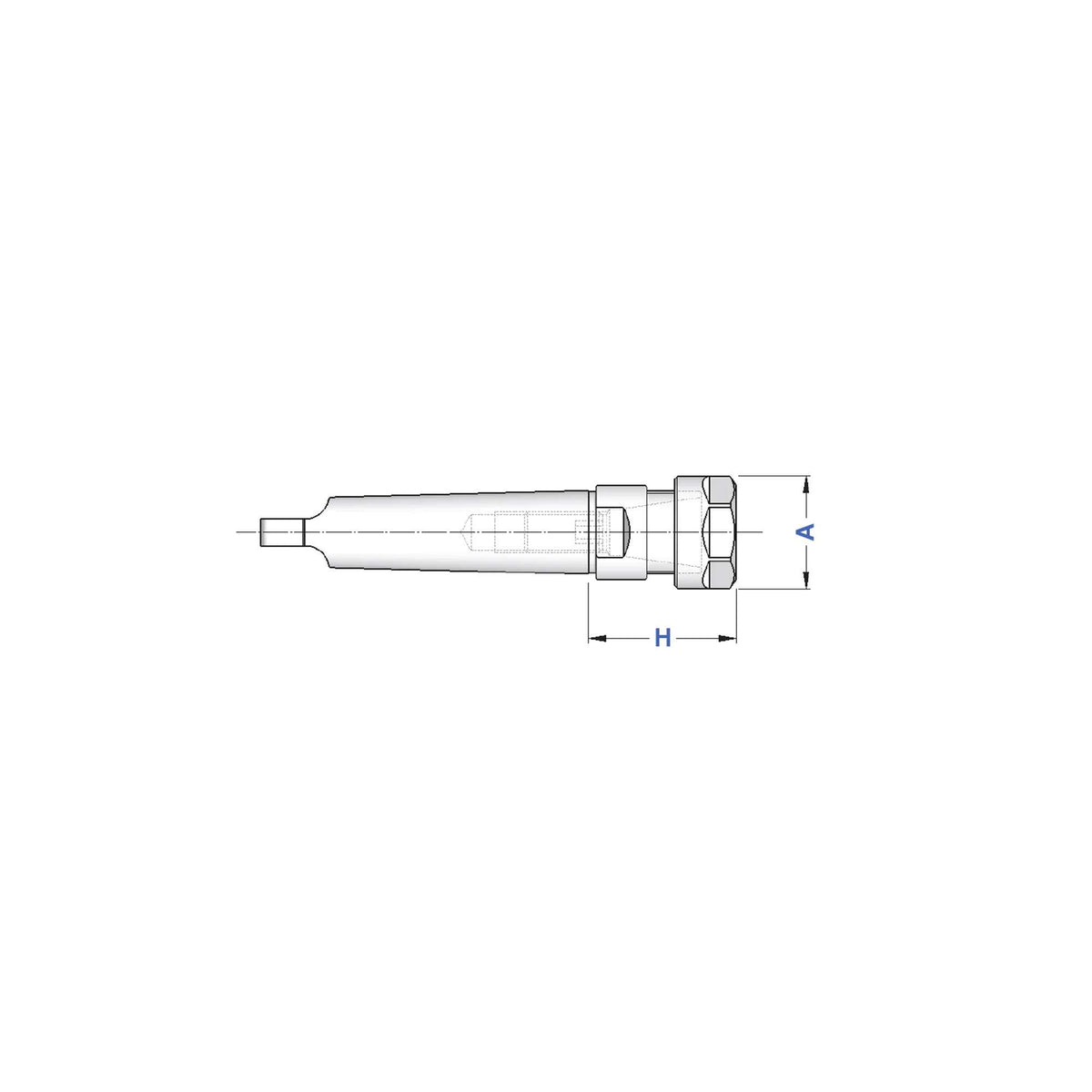 Portapinze ER attacco cono morse con tenone, ghiera esagonale CM 1 A - Gait 8624 H40