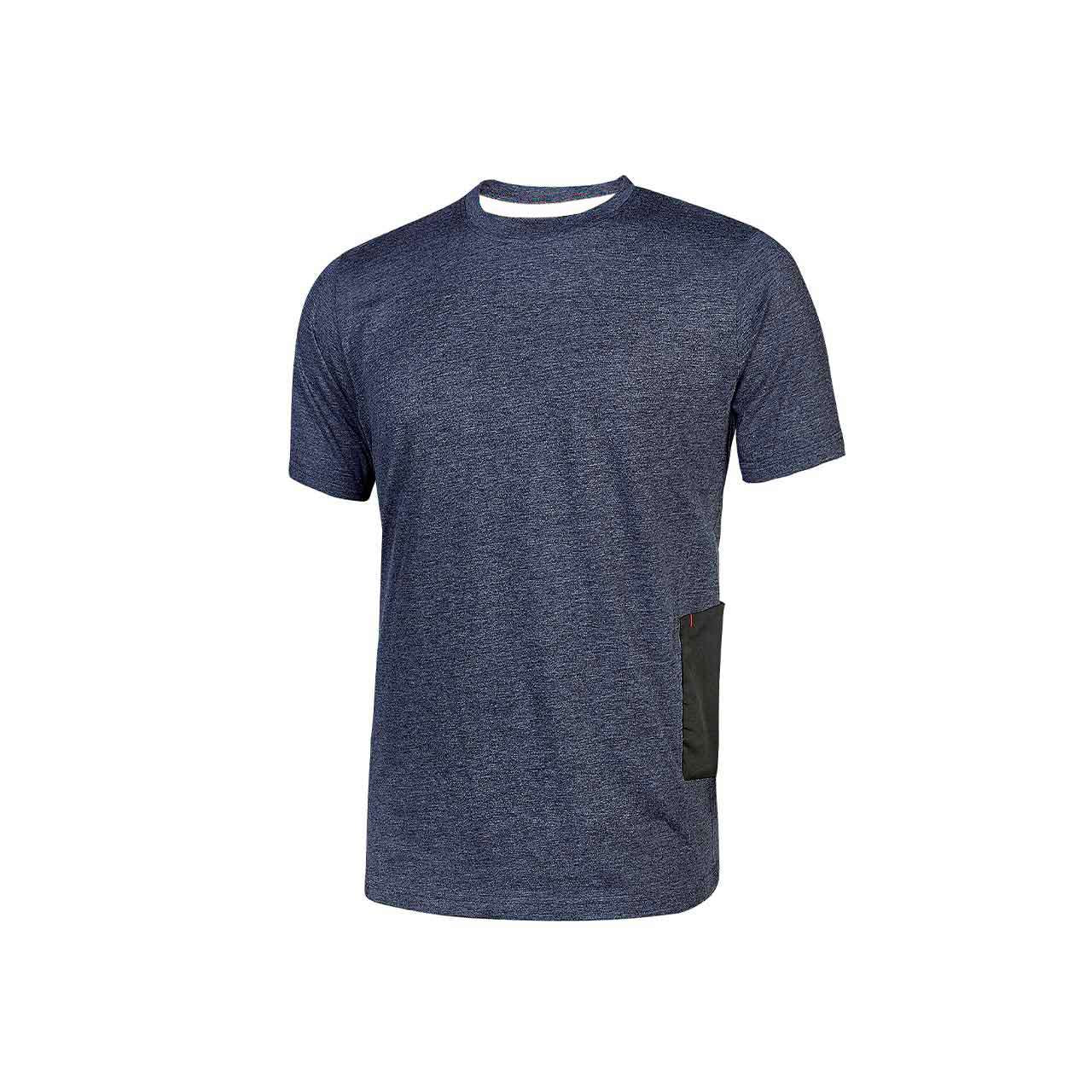T-Shirt manica corta di poly. para-sudore DEEP BLUE - EY138DB - U power