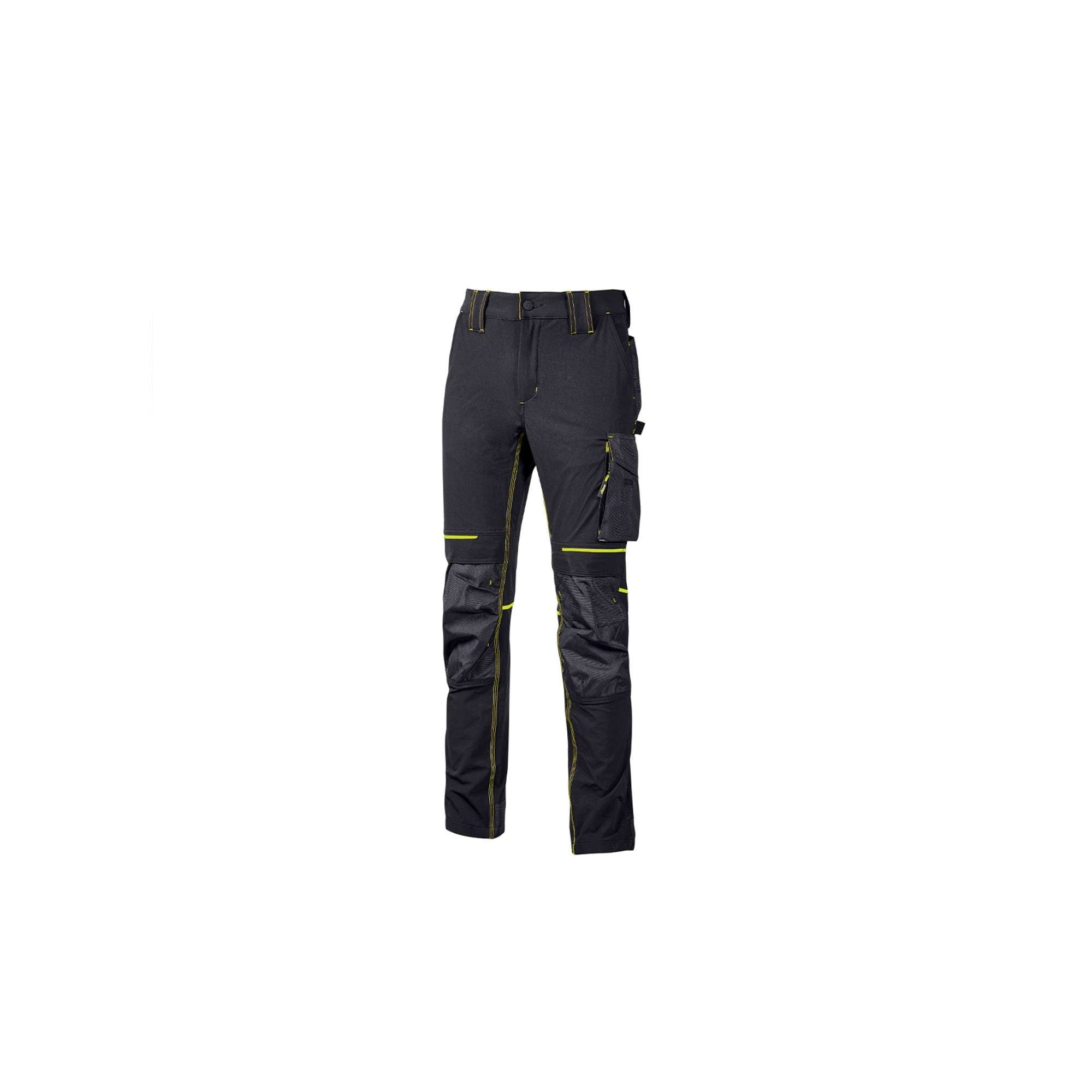 Pantaloni da lavoro uomo slim fit black carbon U-Power PE145BC