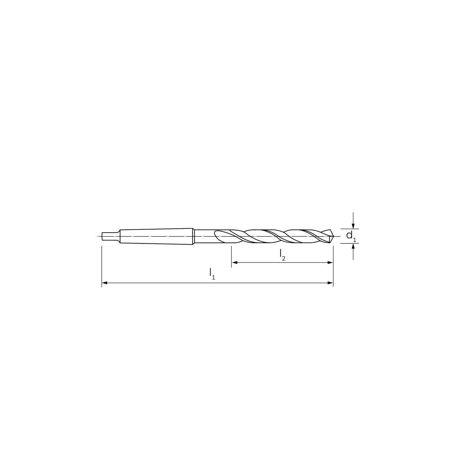 Punta conica elicoidale specifica per alluminio DIN 345 tipo W 13 - ILIX